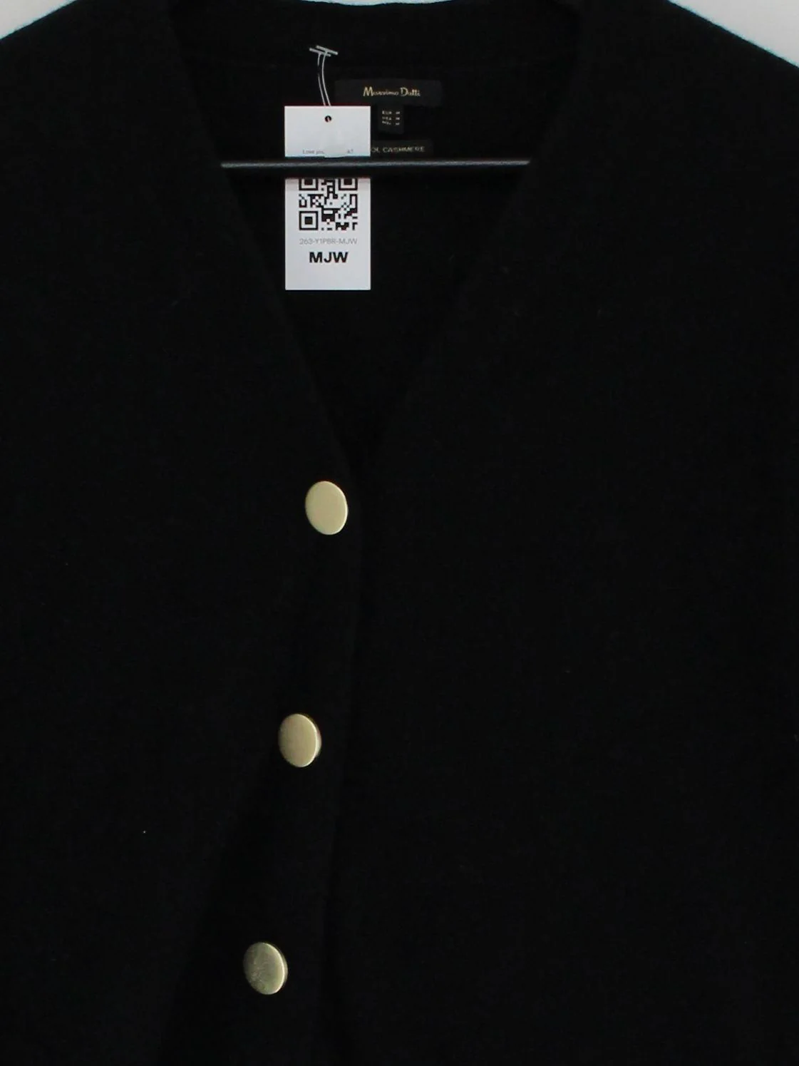 Massimo Dutti Women's Cardigan M Black Wool with Cashmere V-Neck Cardigan - Image 3