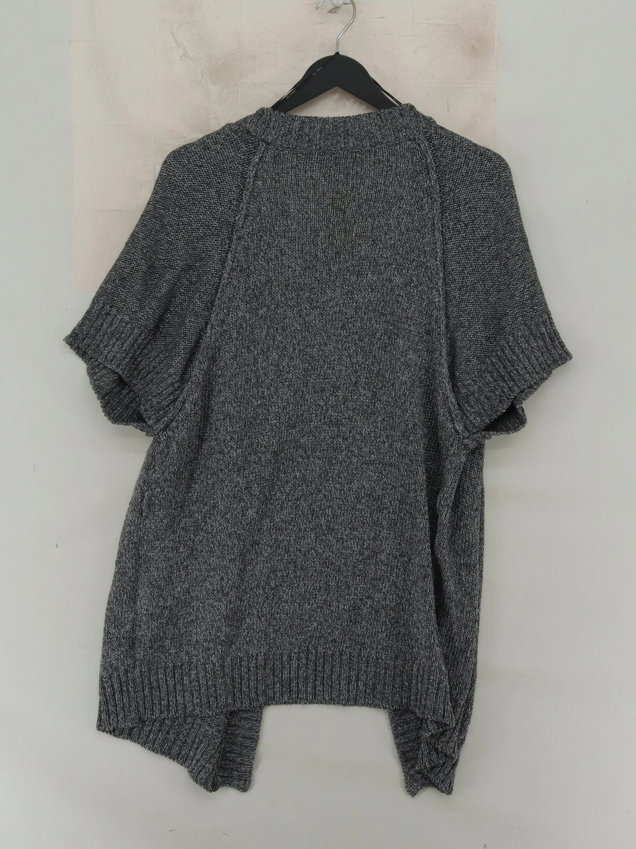 Massimo Dutti Women's Cardigan M Grey Cotton with Acetate V-Neck Cardigan - Image 2