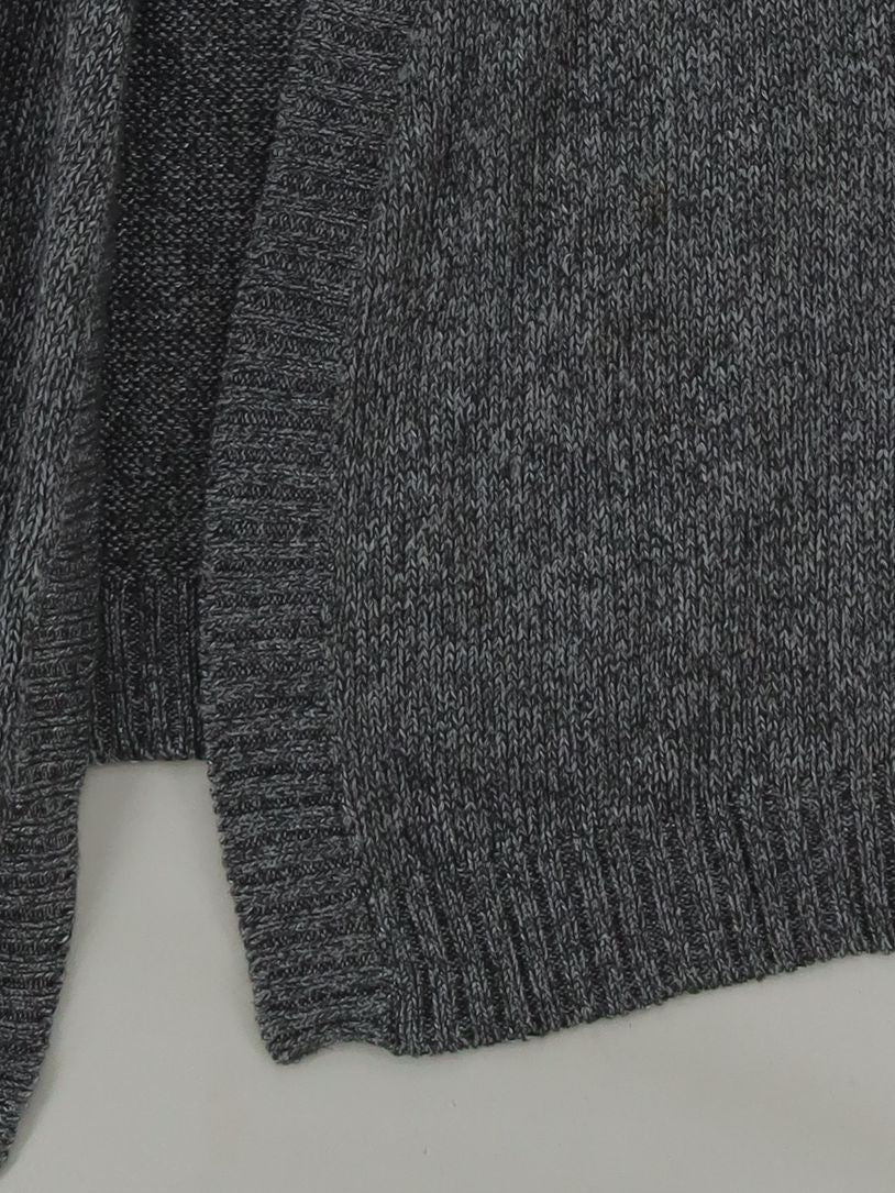 Massimo Dutti Women's Cardigan M Grey Cotton with Acetate V-Neck Cardigan - Image 4