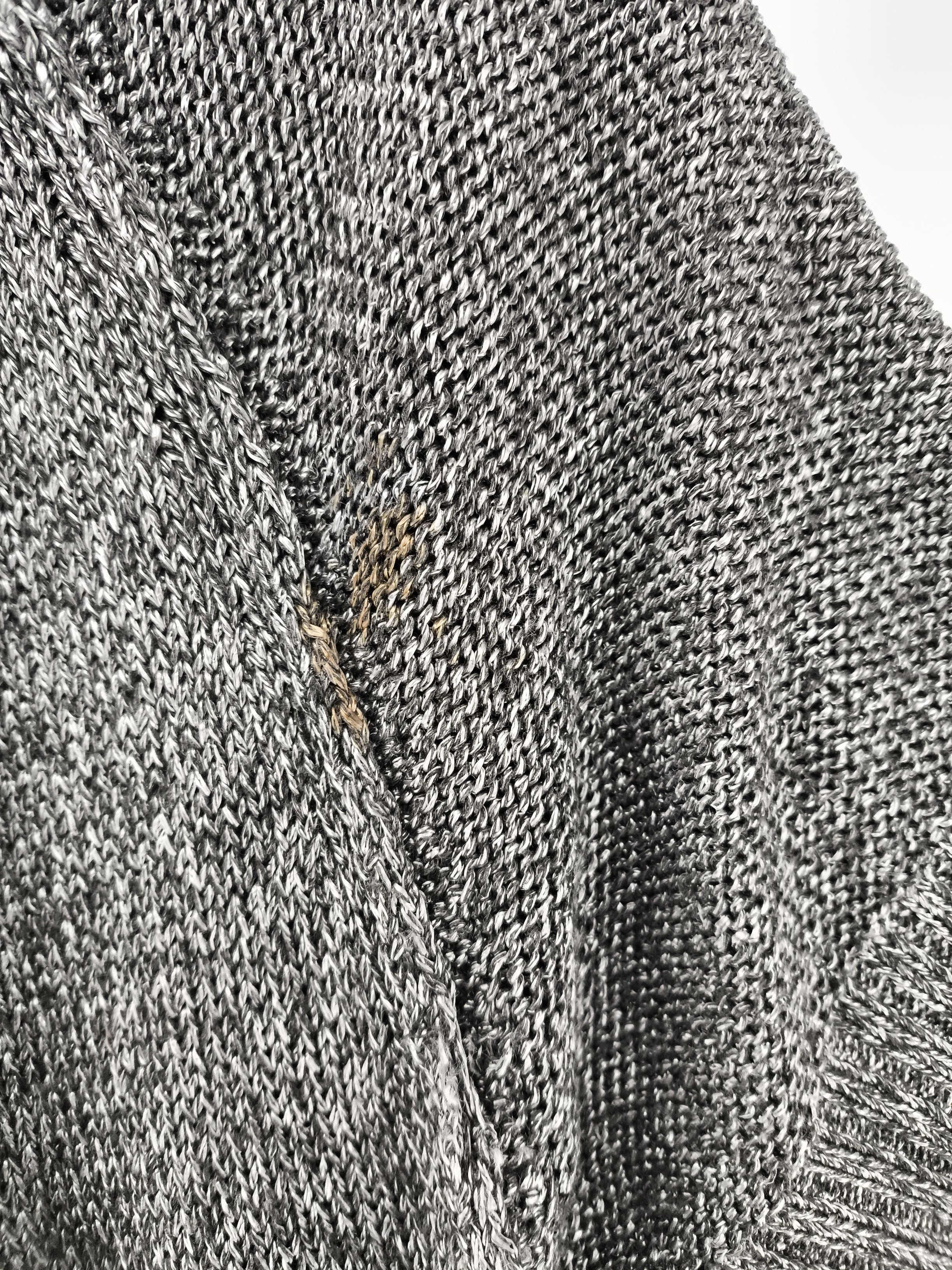Massimo Dutti Women's Cardigan M Grey Cotton with Acetate V-Neck Cardigan - Image 5