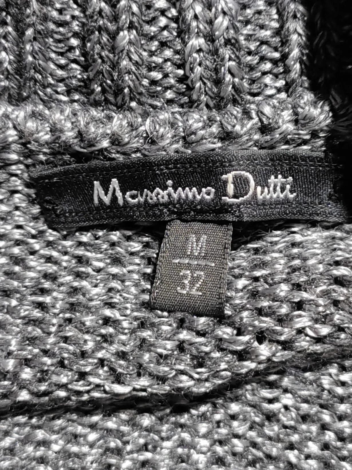 Massimo Dutti Women's Cardigan M Grey Cotton with Acetate V-Neck Cardigan - Image 6