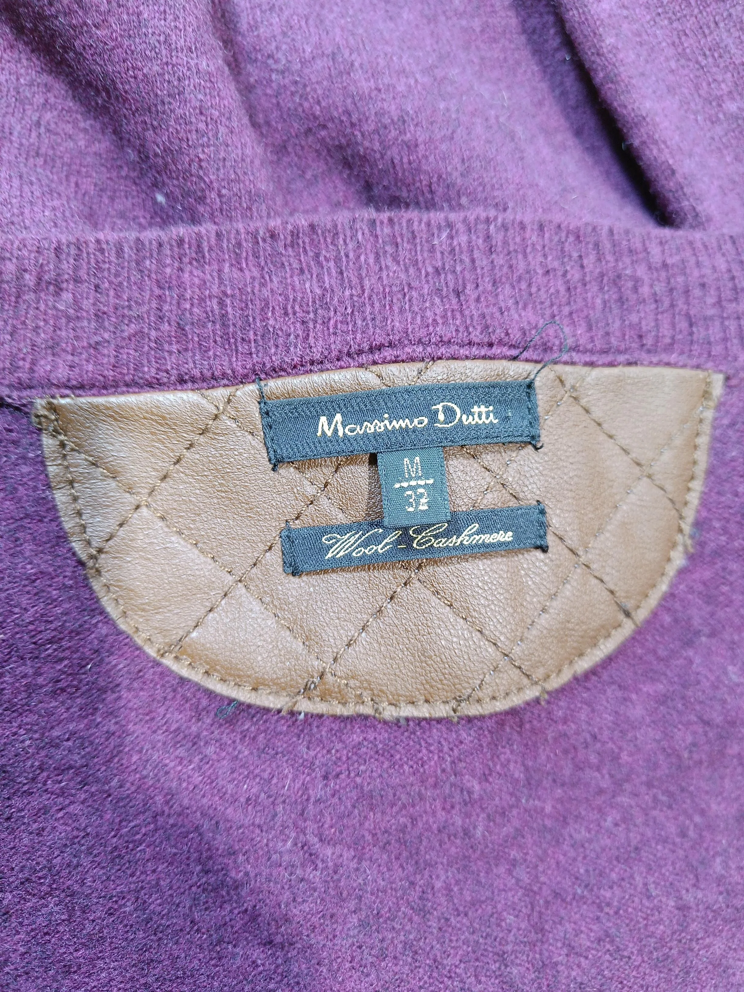 Massimo Dutti Women's Cardigan M Purple Wool with Cashmere V-Neck Cardigan - Image 5