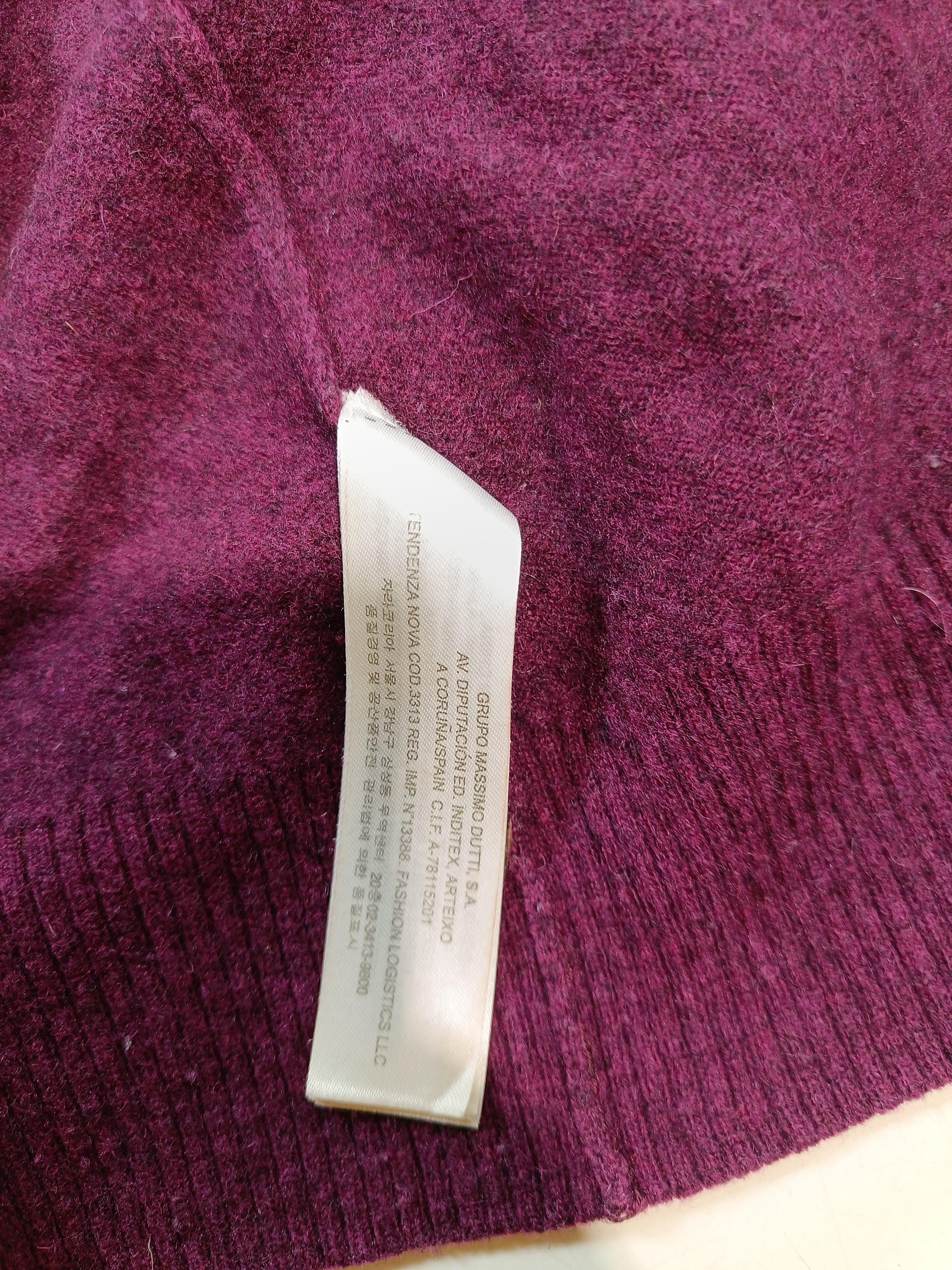 Massimo Dutti Women's Cardigan M Purple Wool with Cashmere V-Neck Cardigan - Image 6