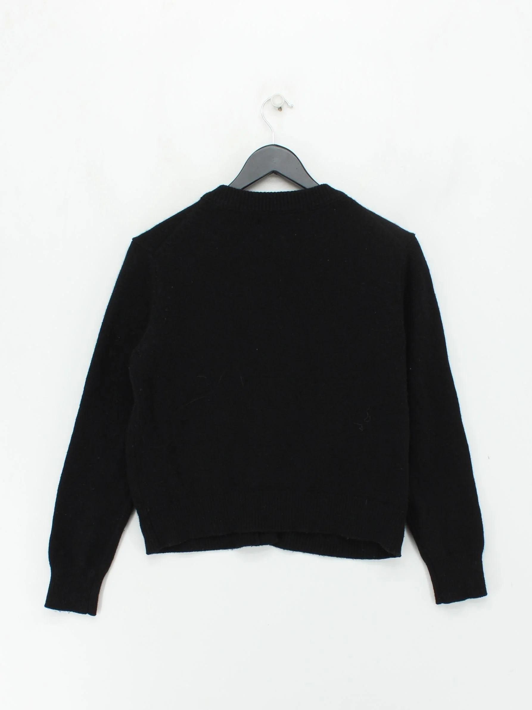 Massimo Dutti Women's Cardigan S Black Wool with Cashmere Round Neck Cardigan - Image 2