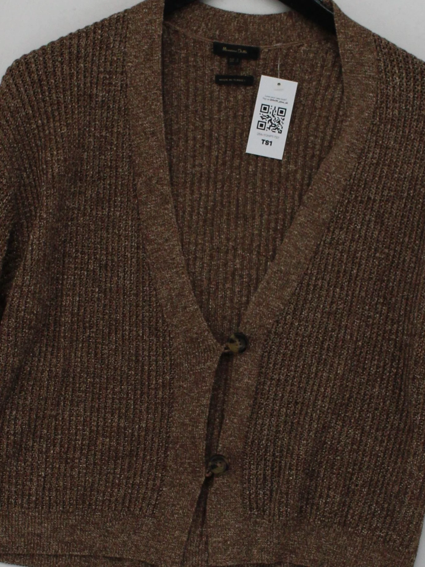 Massimo Dutti Women's Cardigan S Brown 100% Other V-Neck Cardigan - Image 3
