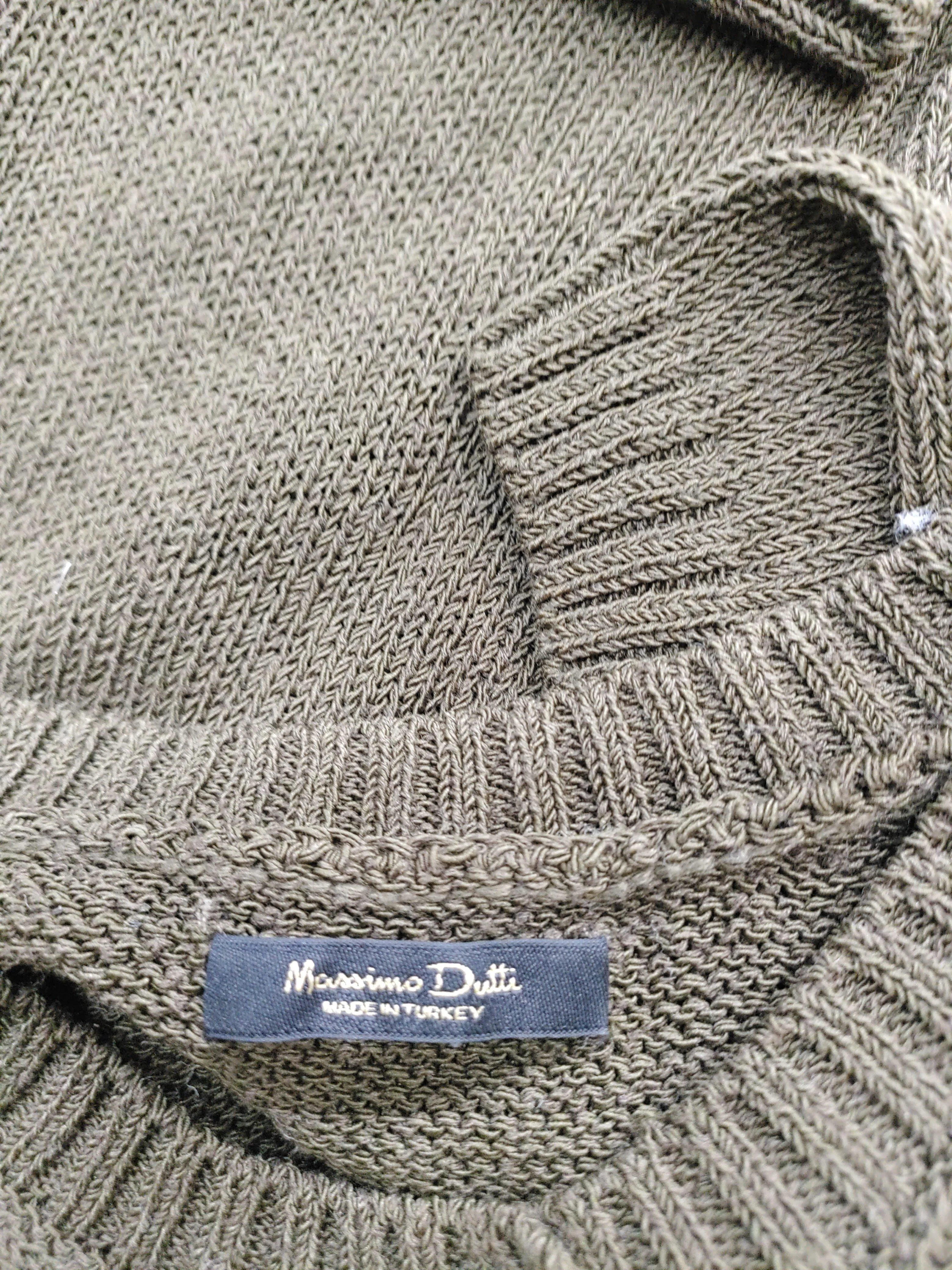 Massimo Dutti Women's Cardigan S Green Cotton with Polyamide Round Neck Cardigan - Image 5
