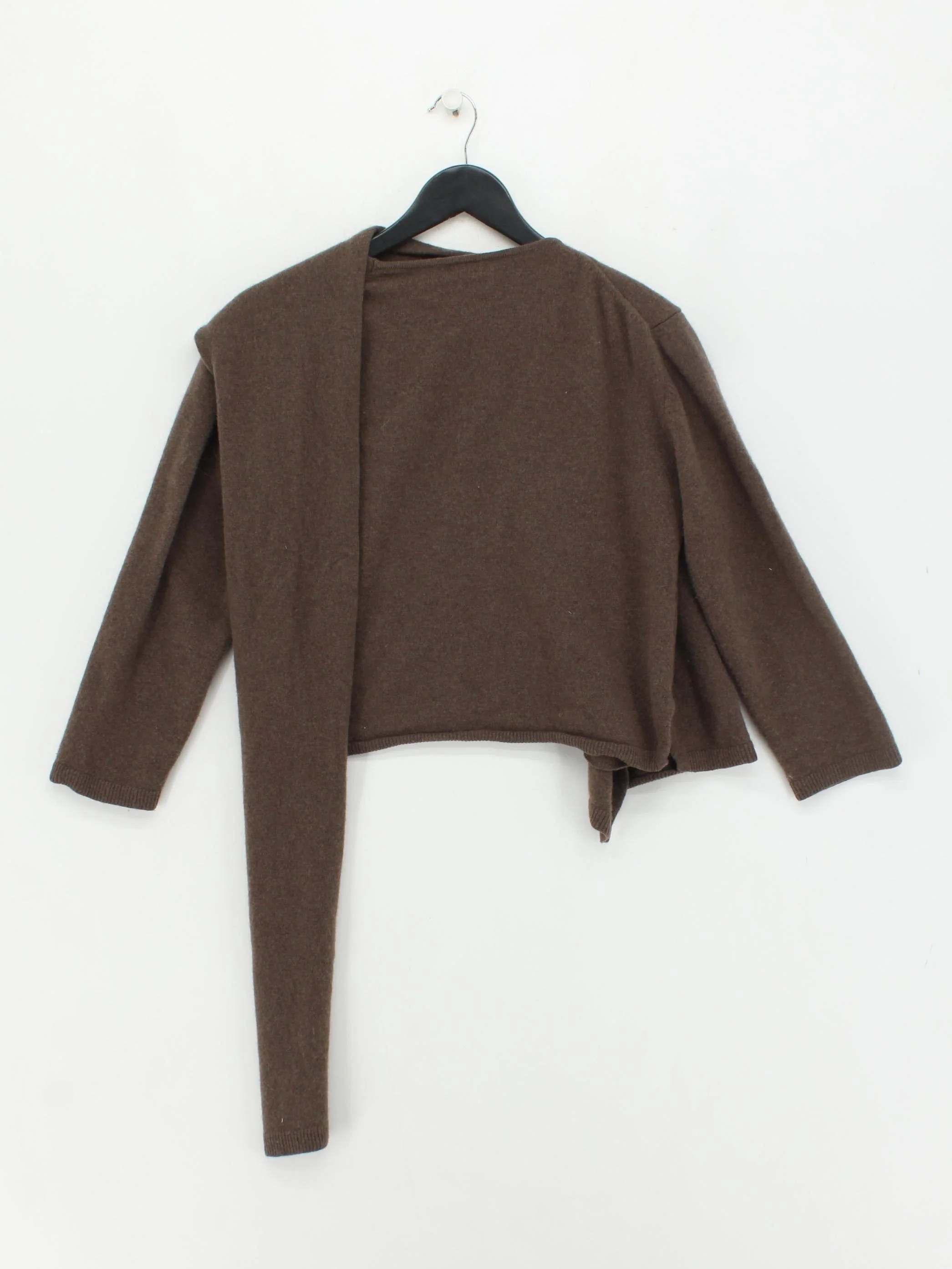 Massimo Dutti Women's Cardigan XS Brown 100% Wool V-Neck Cardigan - Image 2