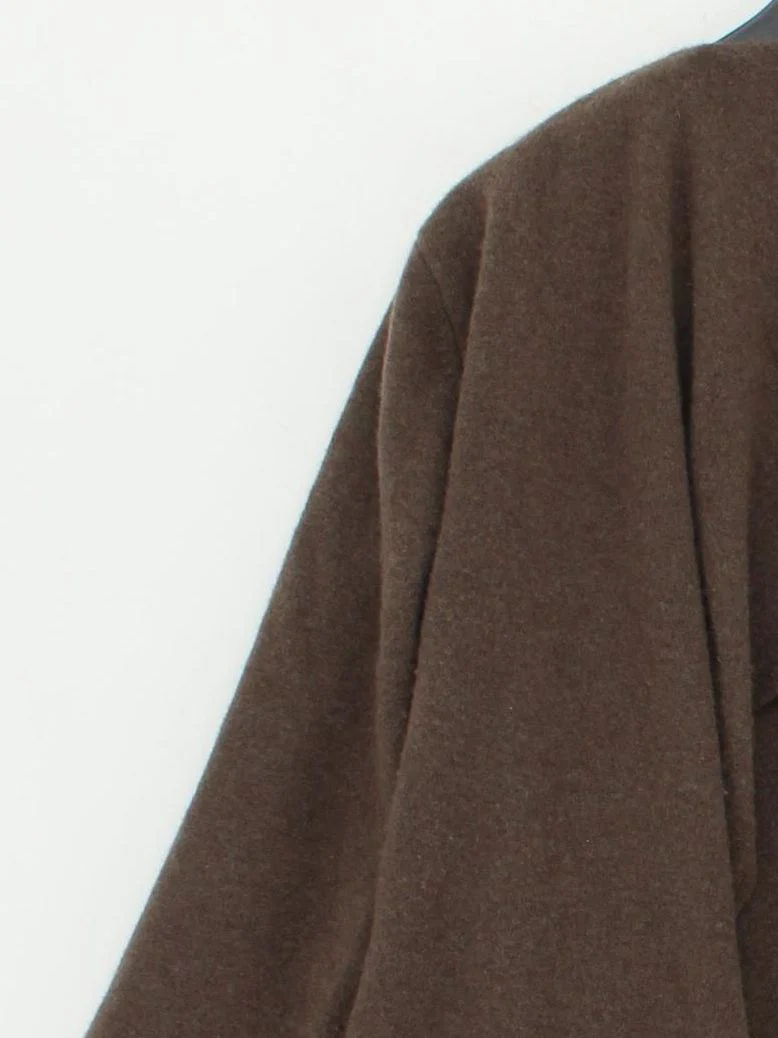 Massimo Dutti Women's Cardigan XS Brown 100% Wool V-Neck Cardigan - Image 4
