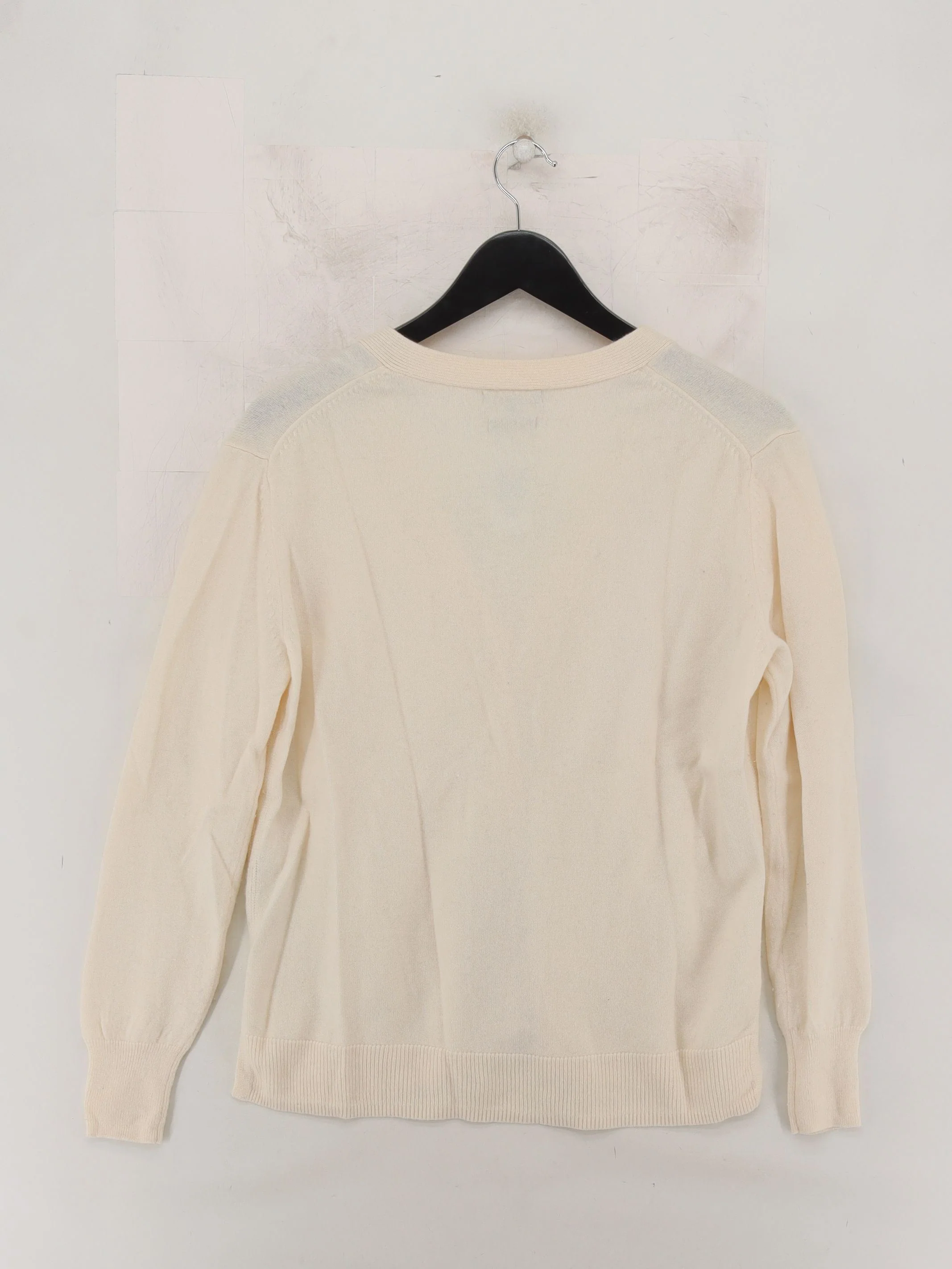 Massimo Dutti Women's Cardigan XS Cream Wool with Cashmere V-Neck Cardigan - Image 2