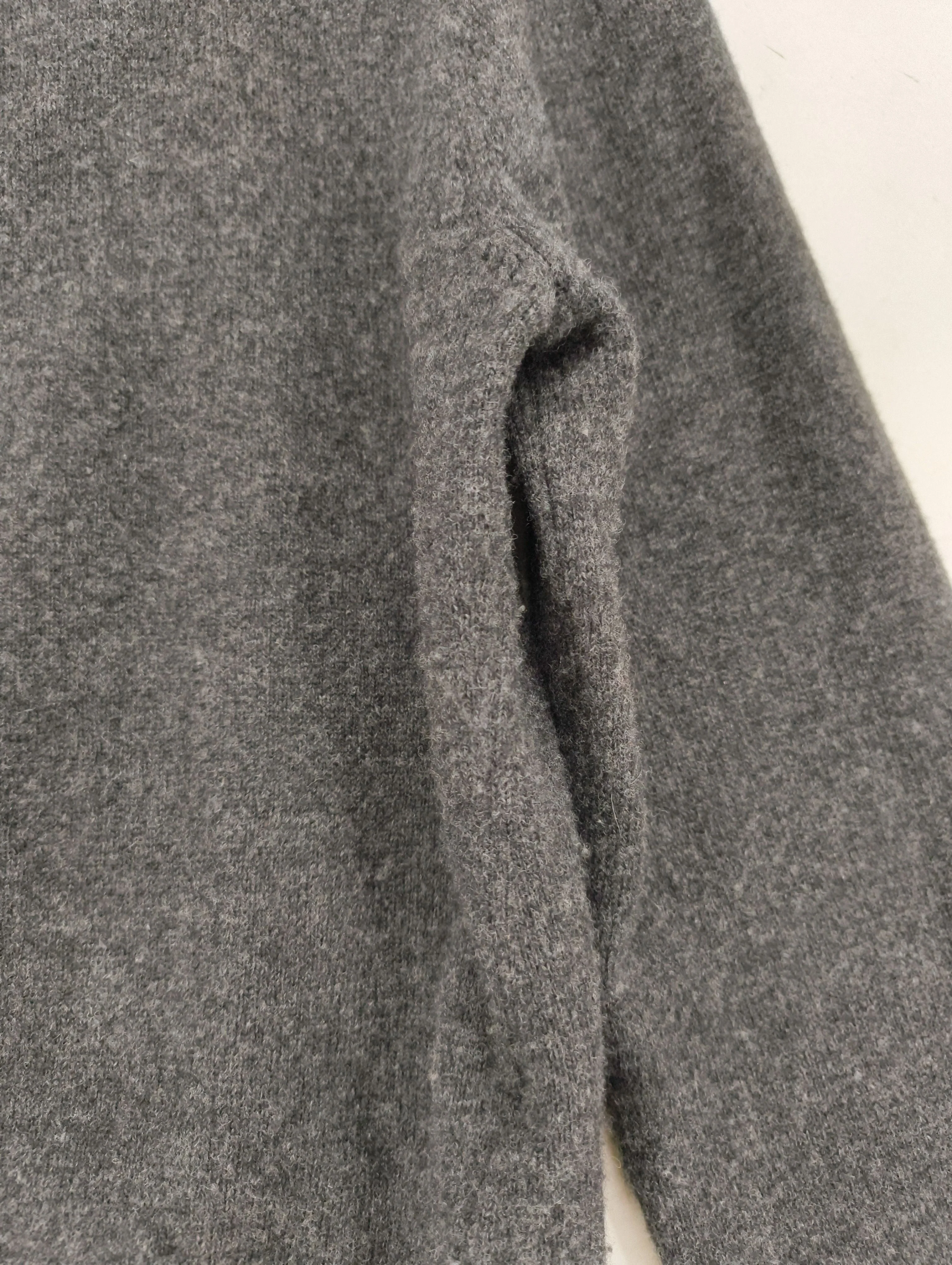 Massimo Dutti Women's Cardigan XS Grey 100% Wool High Neck Cardigan - Image 5