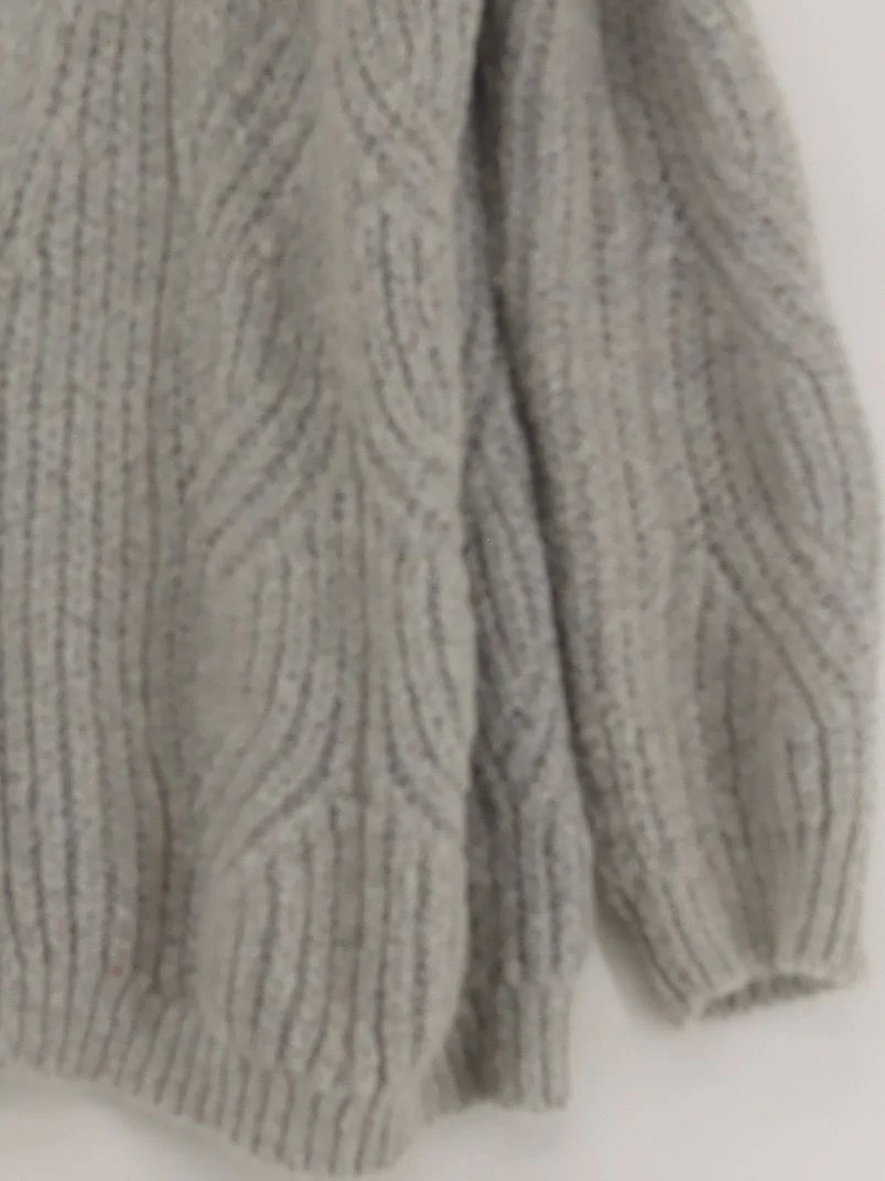 Massimo Dutti Women's Cardigan XS Grey Acrylic with Polyamide, Mohair Cardigan - Image 4