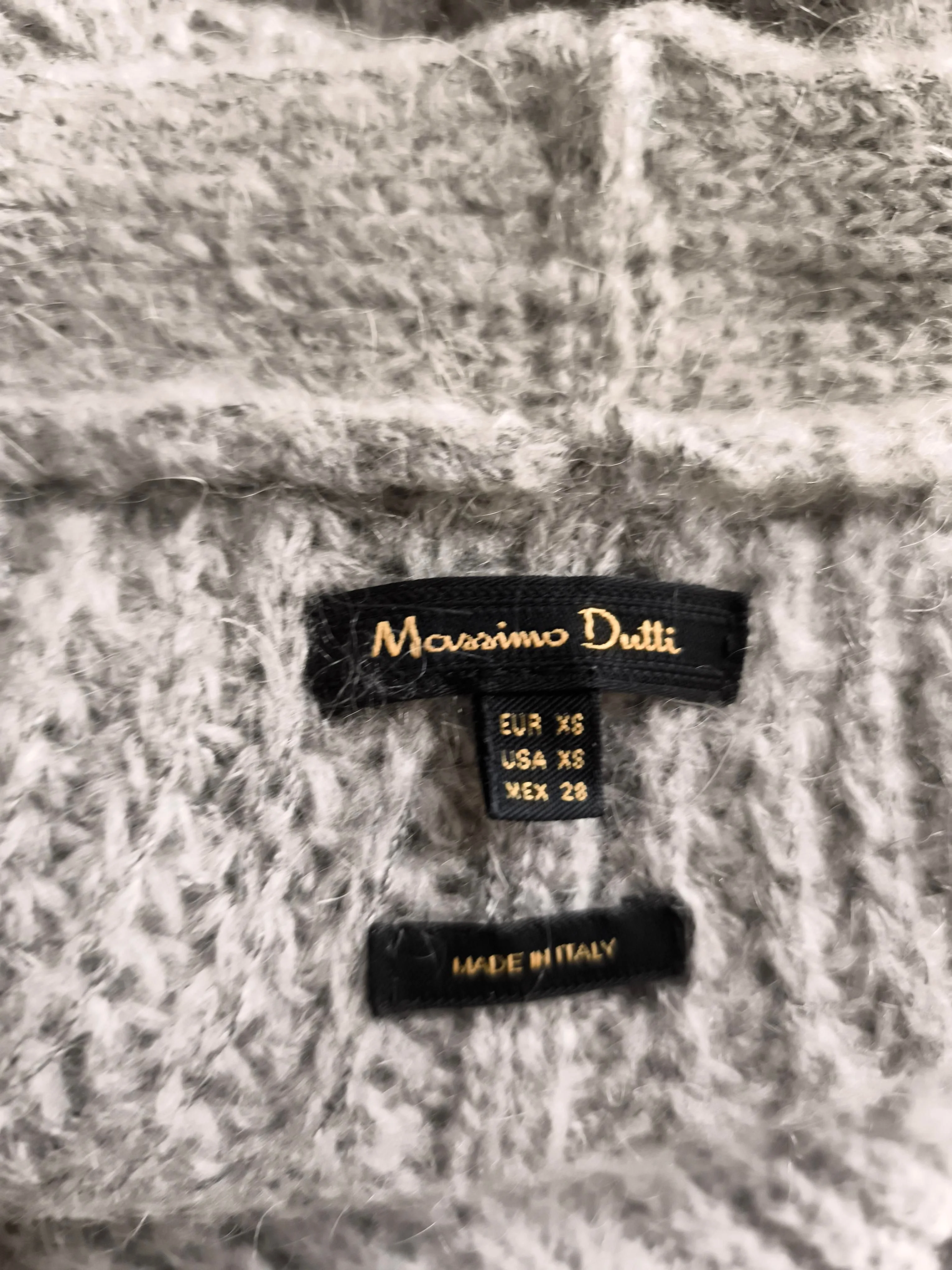 Massimo Dutti Women's Cardigan XS Grey Acrylic with Polyamide, Mohair Cardigan - Image 5