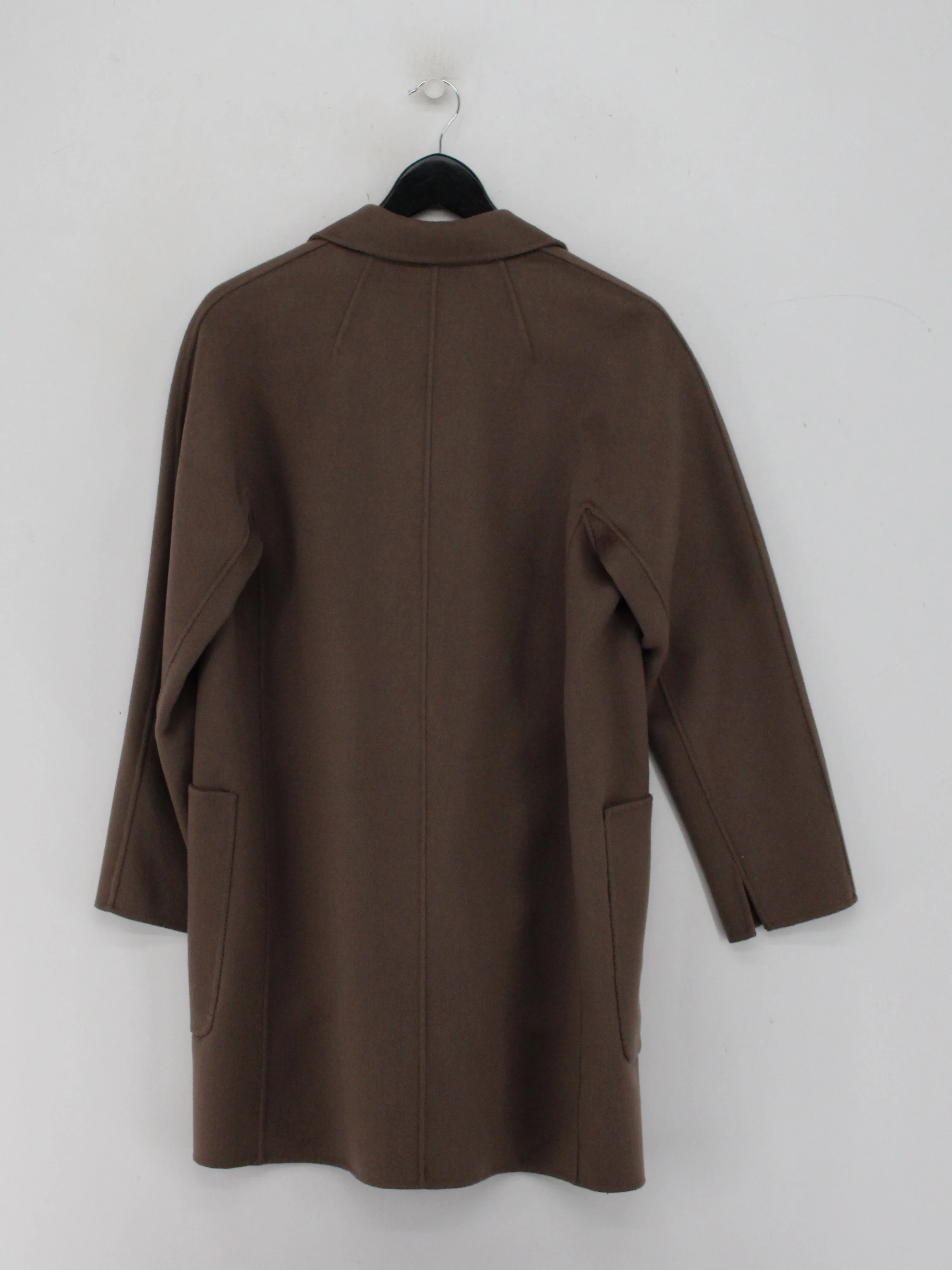 Massimo Dutti Women's Coat M Brown Wool with Polyamide Overcoat - Image 2