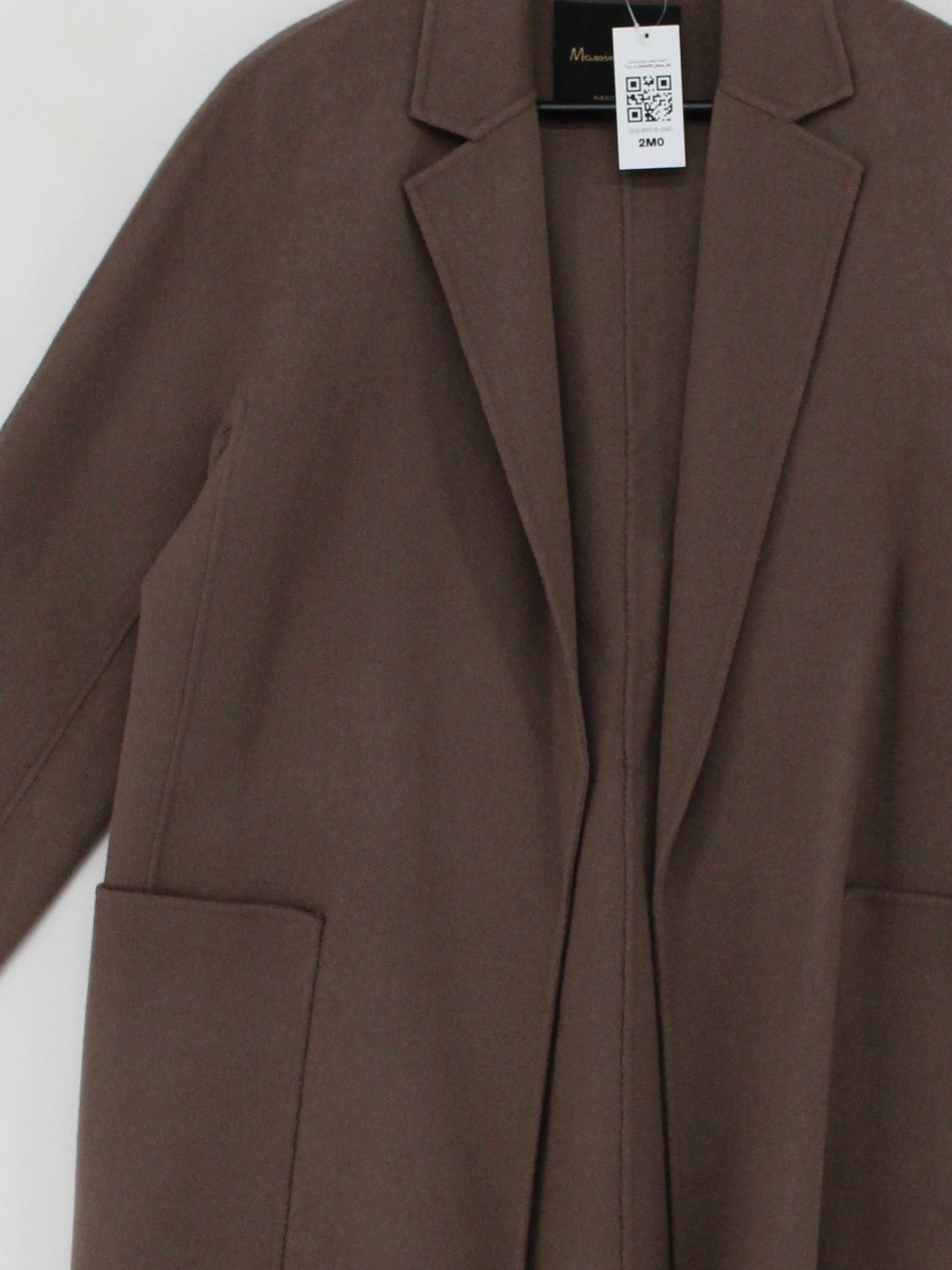 Massimo Dutti Women's Coat M Brown Wool with Polyamide Overcoat - Image 3