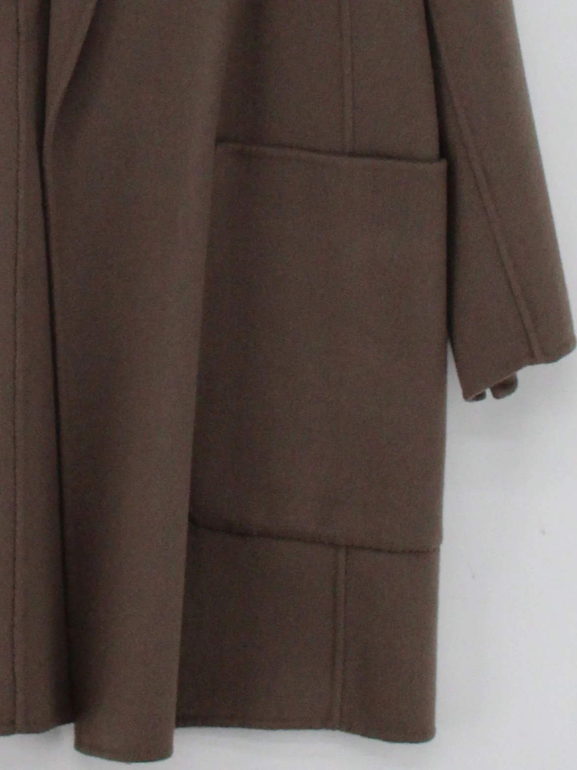 Massimo Dutti Women's Coat M Brown Wool with Polyamide Overcoat - Image 4