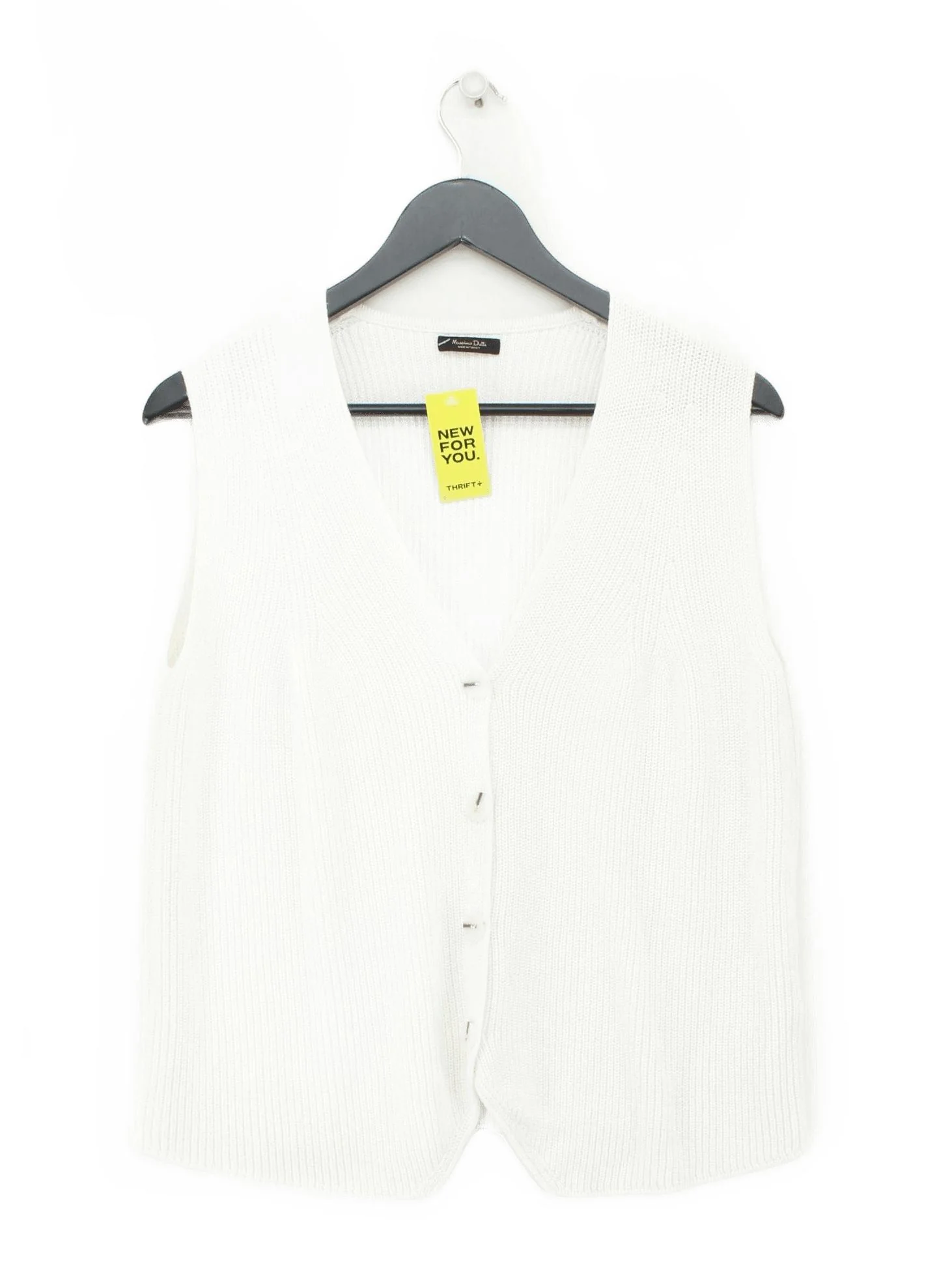 Massimo Dutti Women's Coat M White Viscose with Polyamide Overcoat
