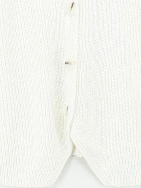 Massimo Dutti Women's Coat M White Viscose with Polyamide Overcoat - Image 4