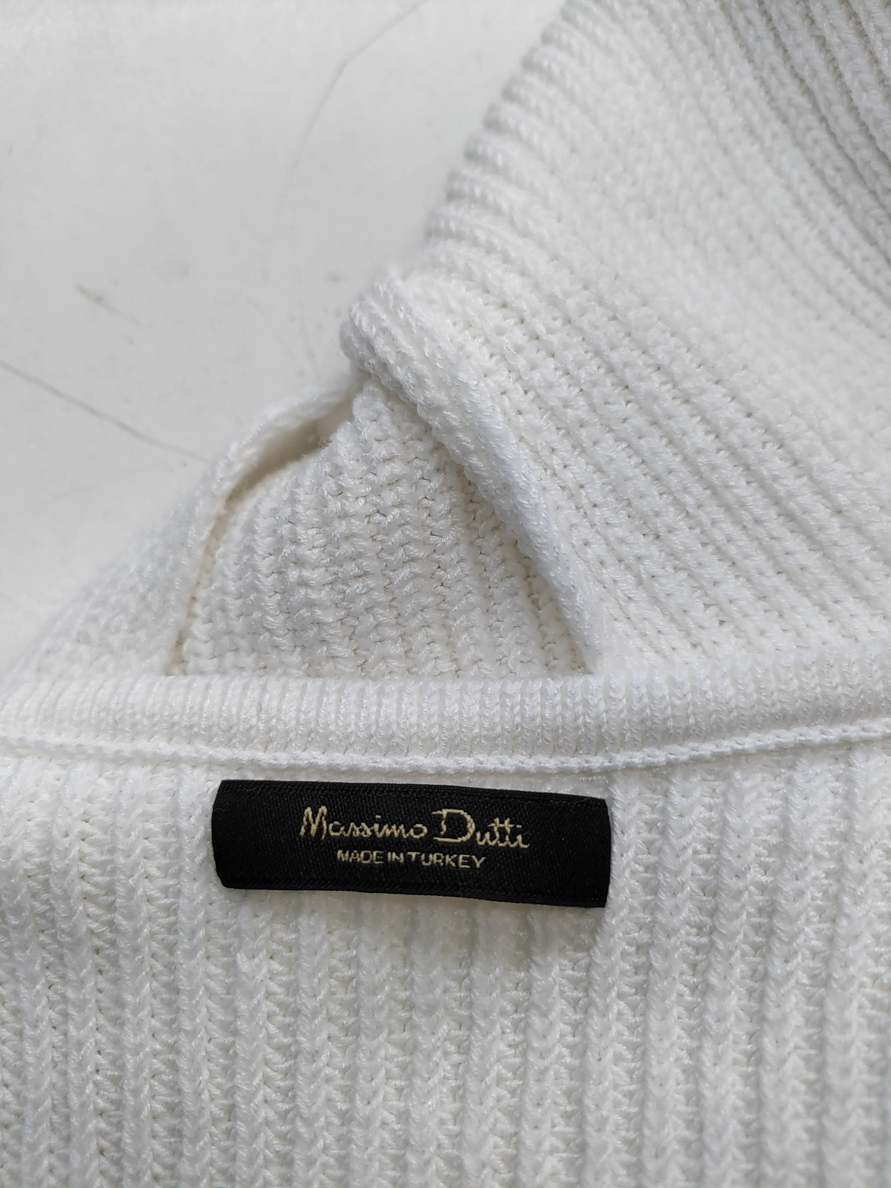 Massimo Dutti Women's Coat M White Viscose with Polyamide Overcoat - Image 5