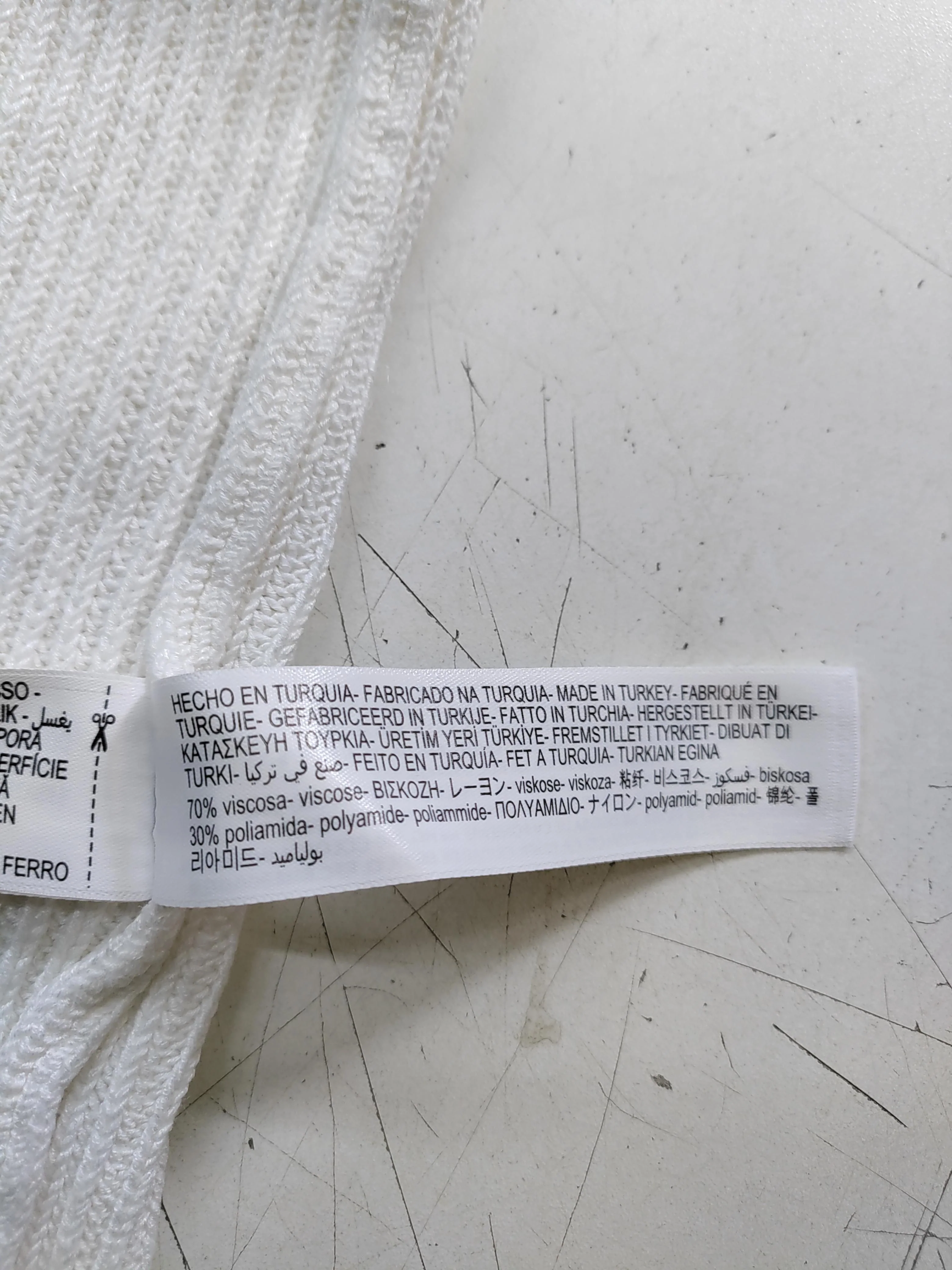 Massimo Dutti Women's Coat M White Viscose with Polyamide Overcoat - Image 6