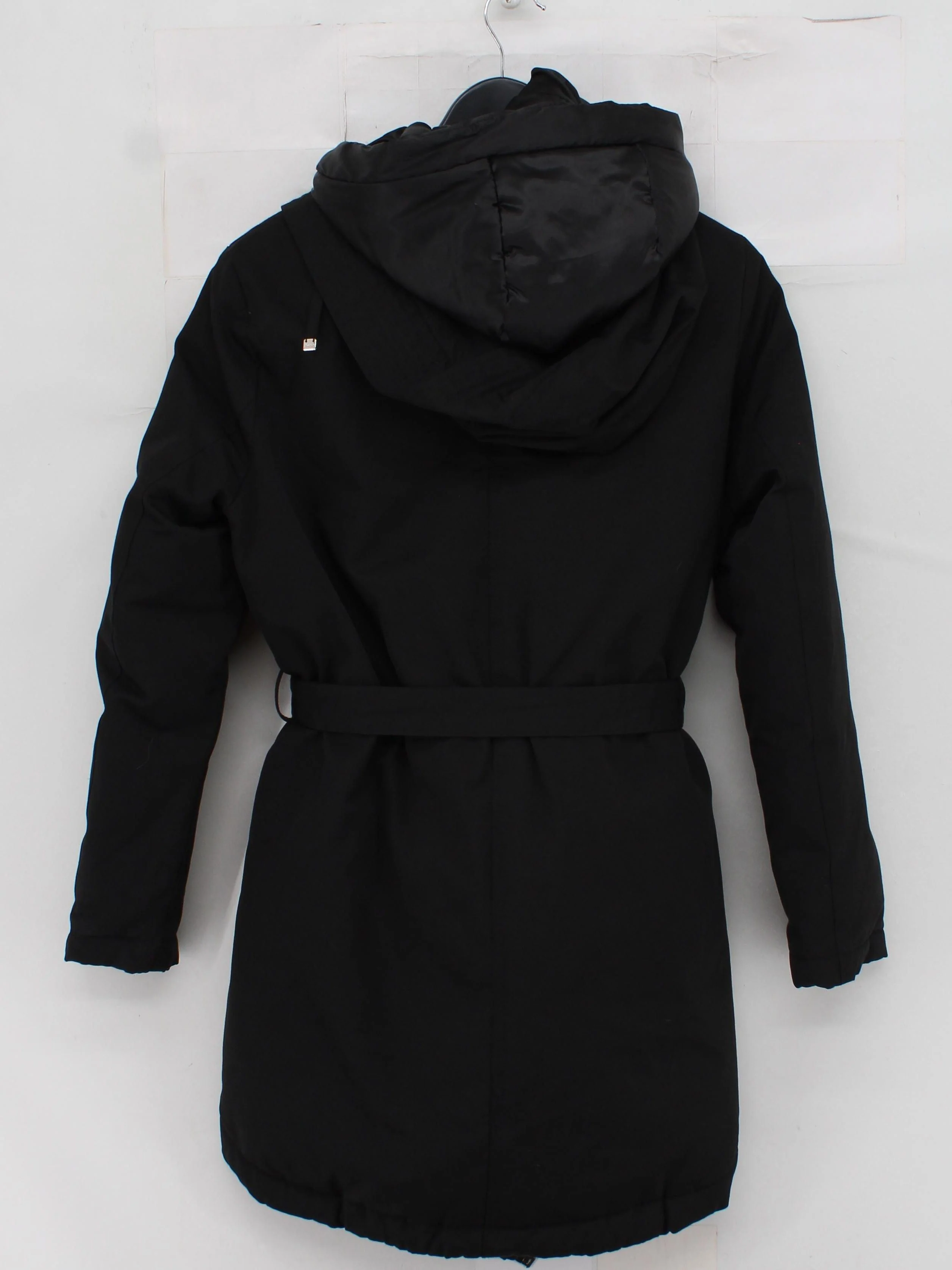 Massimo Dutti Women's Coat S Black 100% Polyester Puffer Jacket - Image 2