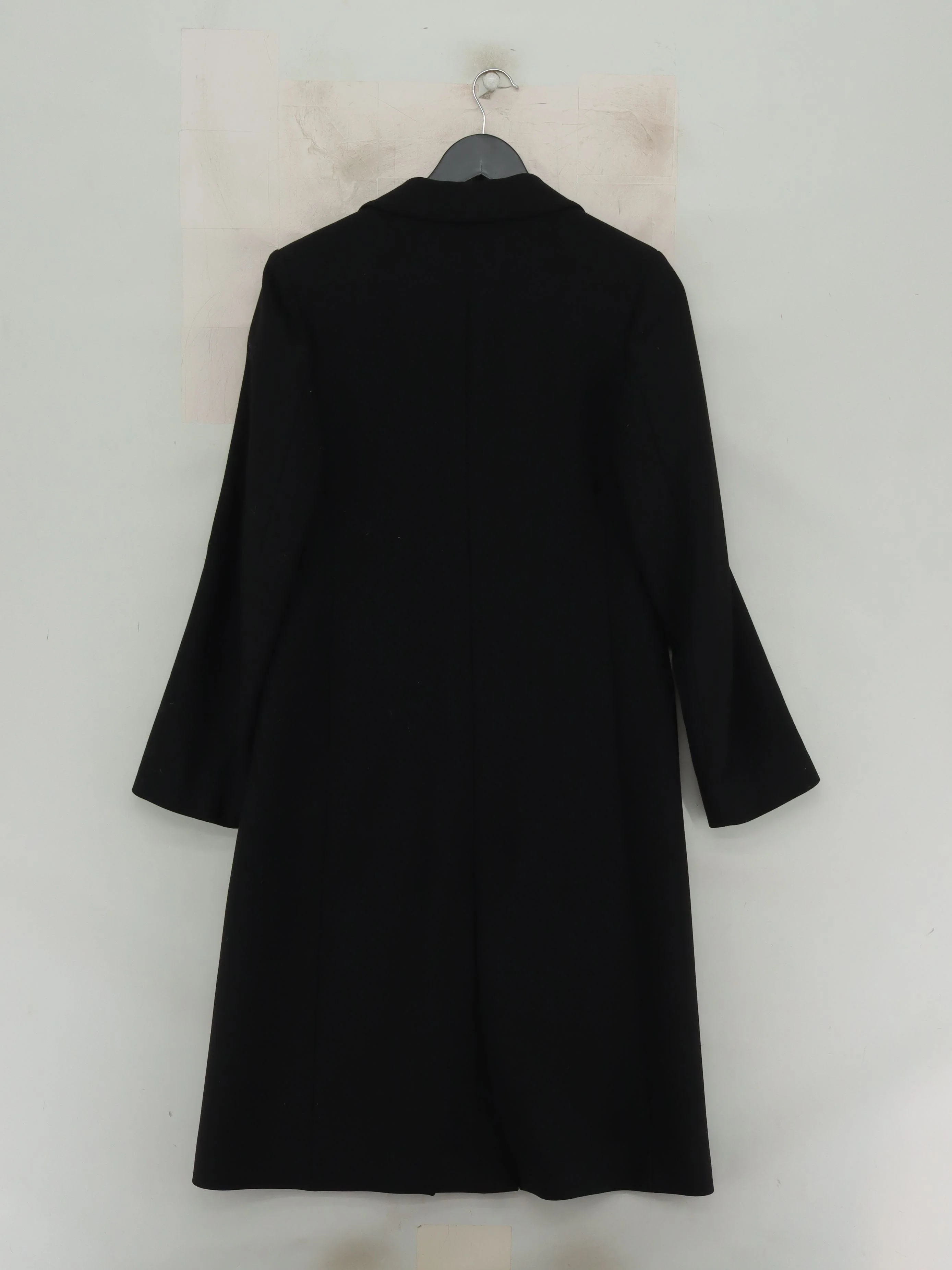 Massimo Dutti Women's Coat XS Black Polyester with Wool, Elastane Overcoat - Image 2