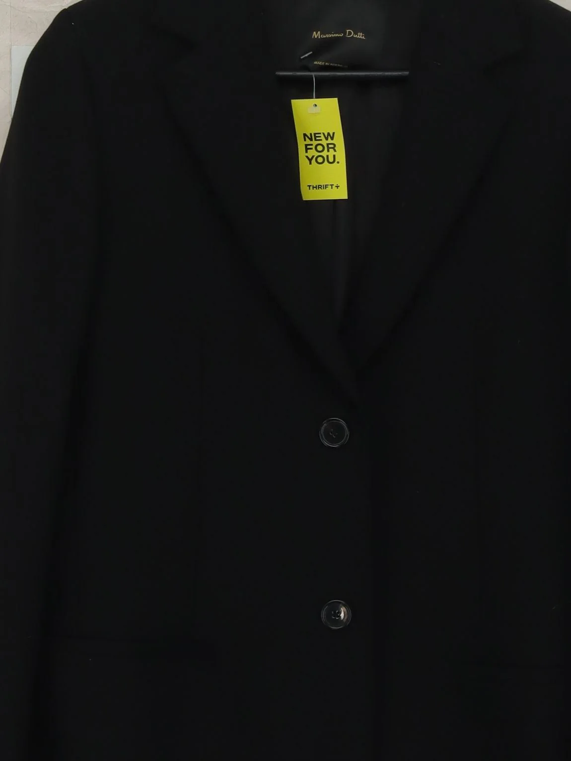 Massimo Dutti Women's Coat XS Black Polyester with Wool, Elastane Overcoat - Image 3