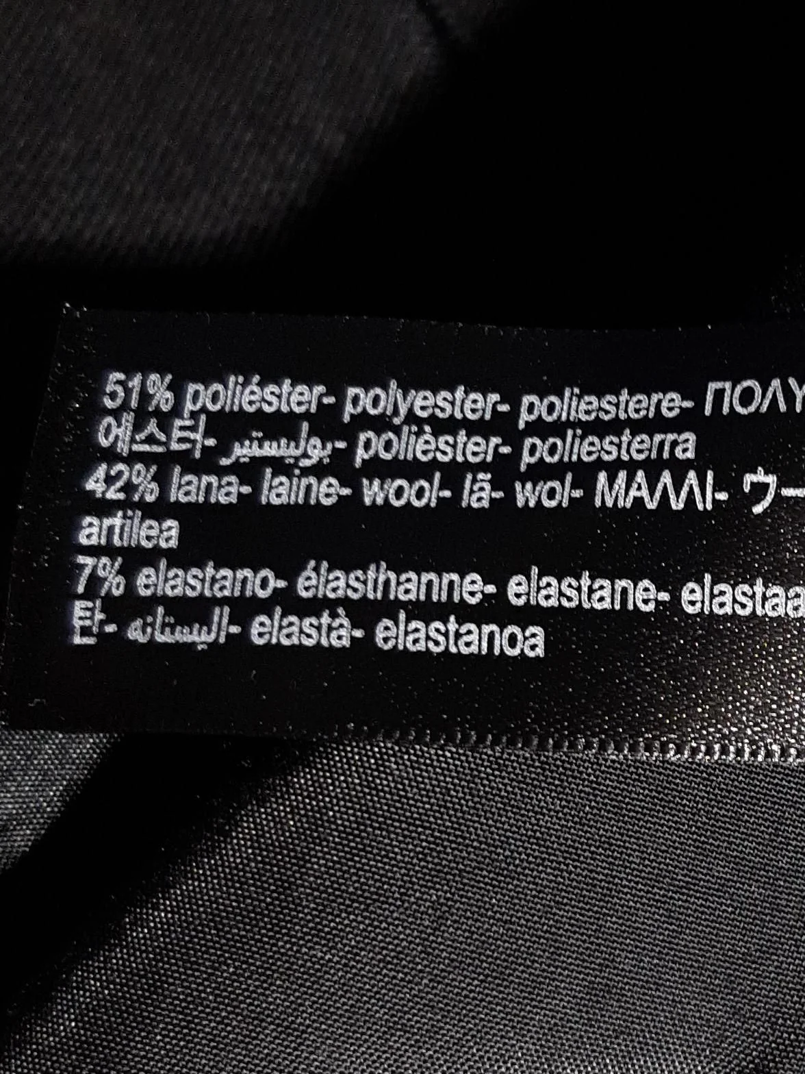 Massimo Dutti Women's Coat XS Black Polyester with Wool, Elastane Overcoat - Image 6
