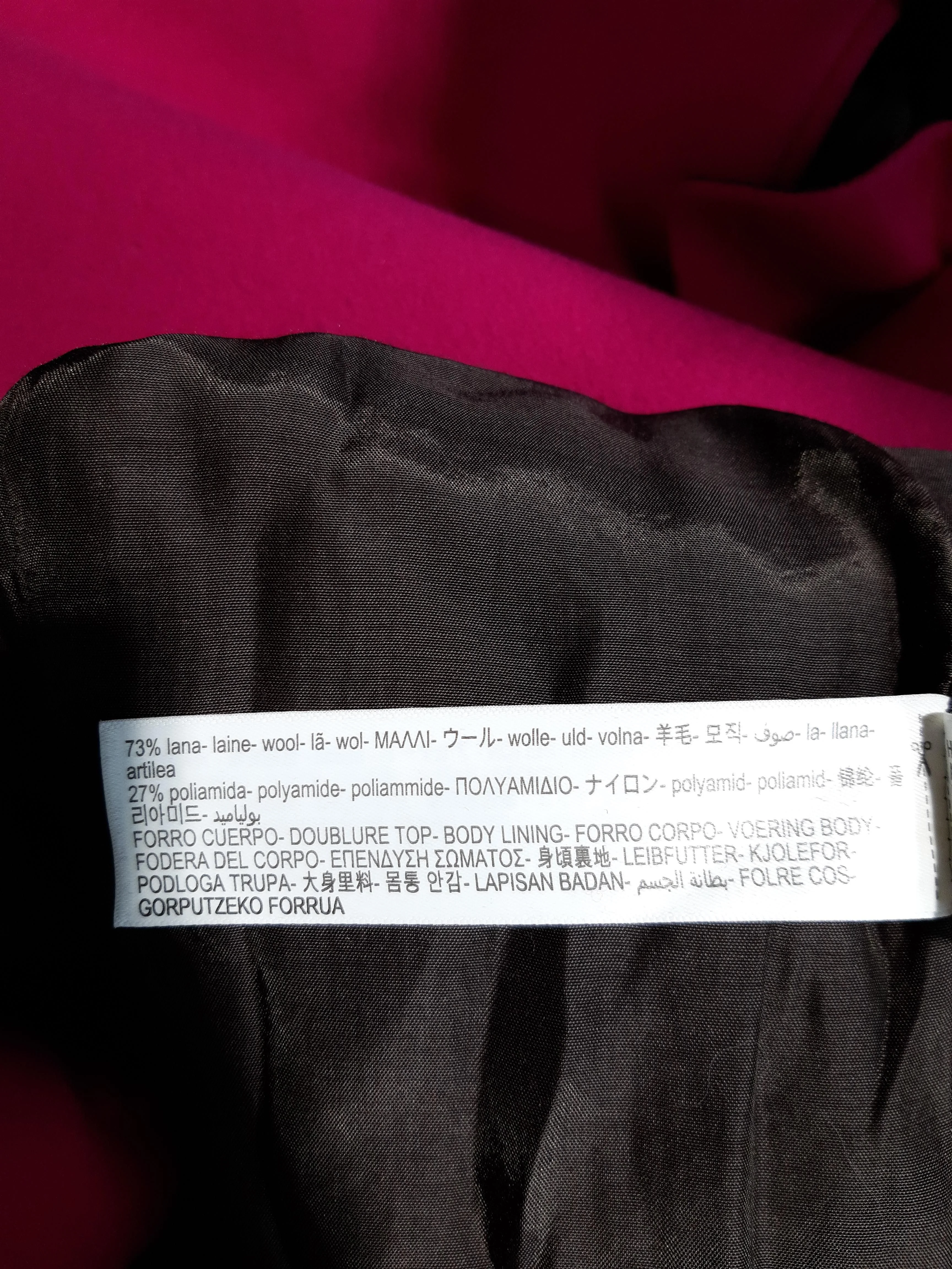 Massimo Dutti Women's Coat XS Pink Wool with Polyamide Overcoat - Image 7