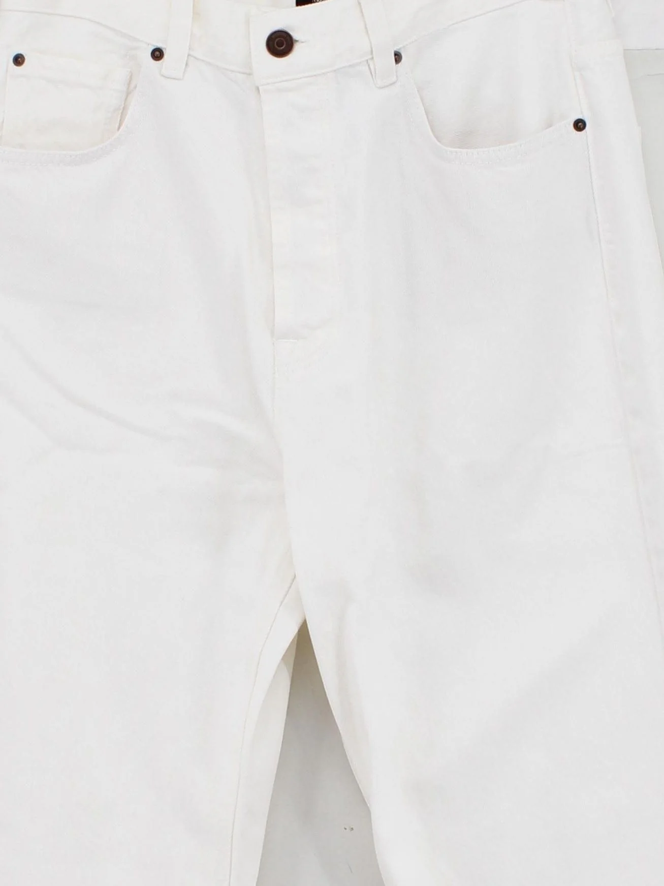 Massimo Dutti Women's Jeans UK 12 White Cotton with Lyocell Modal Straight - Image 3