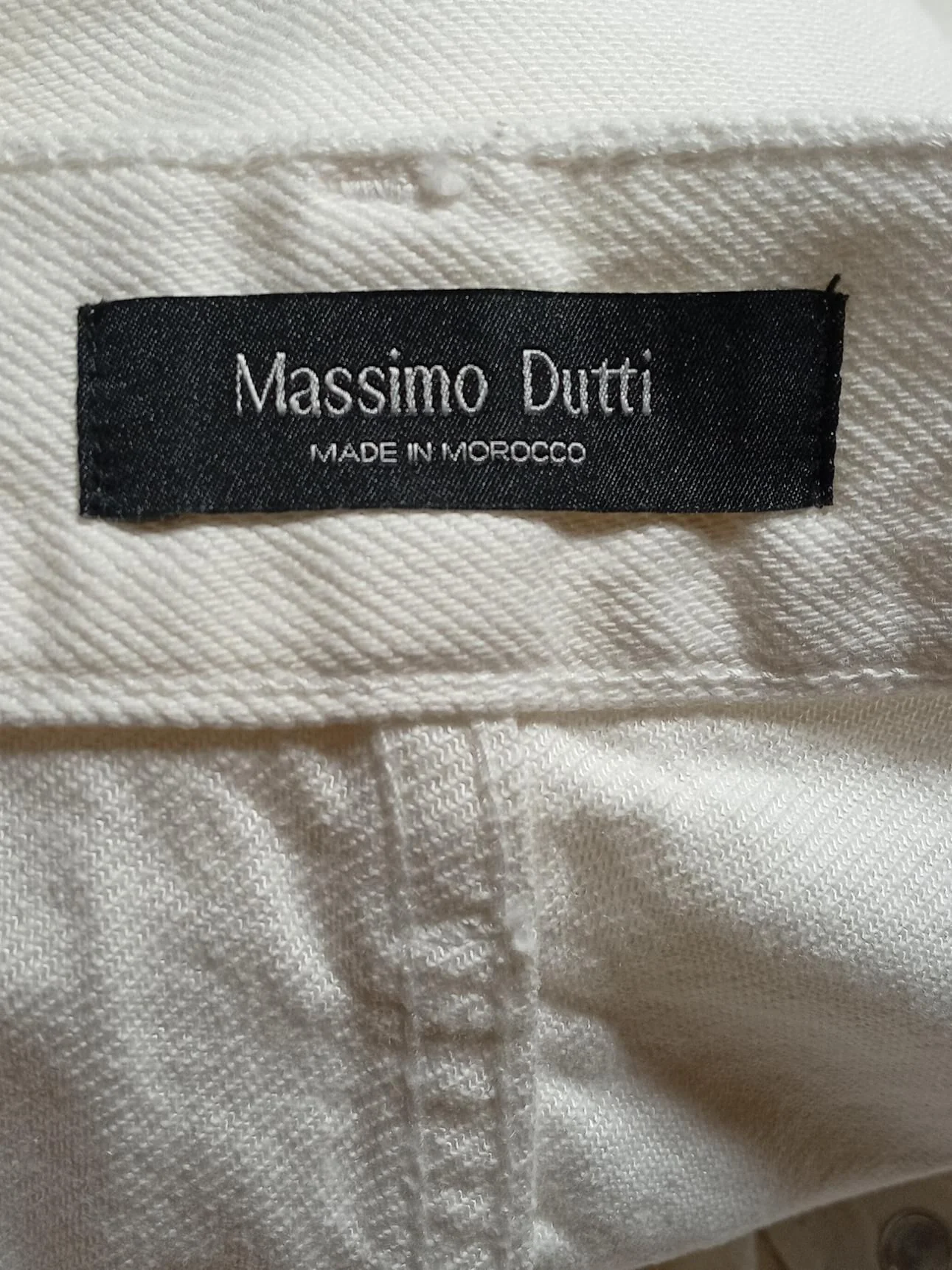 Massimo Dutti Women's Jeans UK 12 White Cotton with Lyocell Modal Straight - Image 5