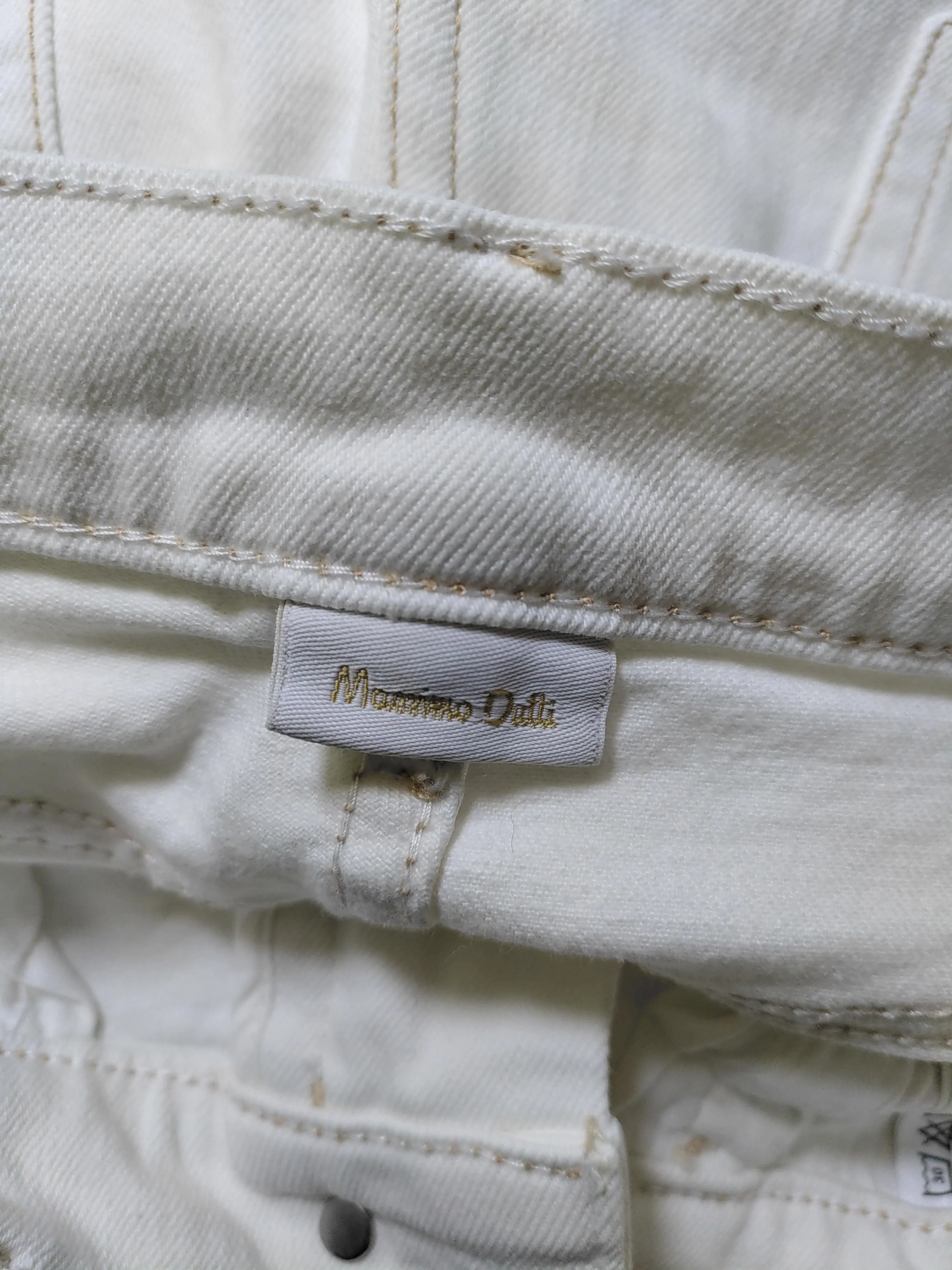 Massimo Dutti Women's Jeans UK 6 White Cotton with Elastane Straight - Image 5