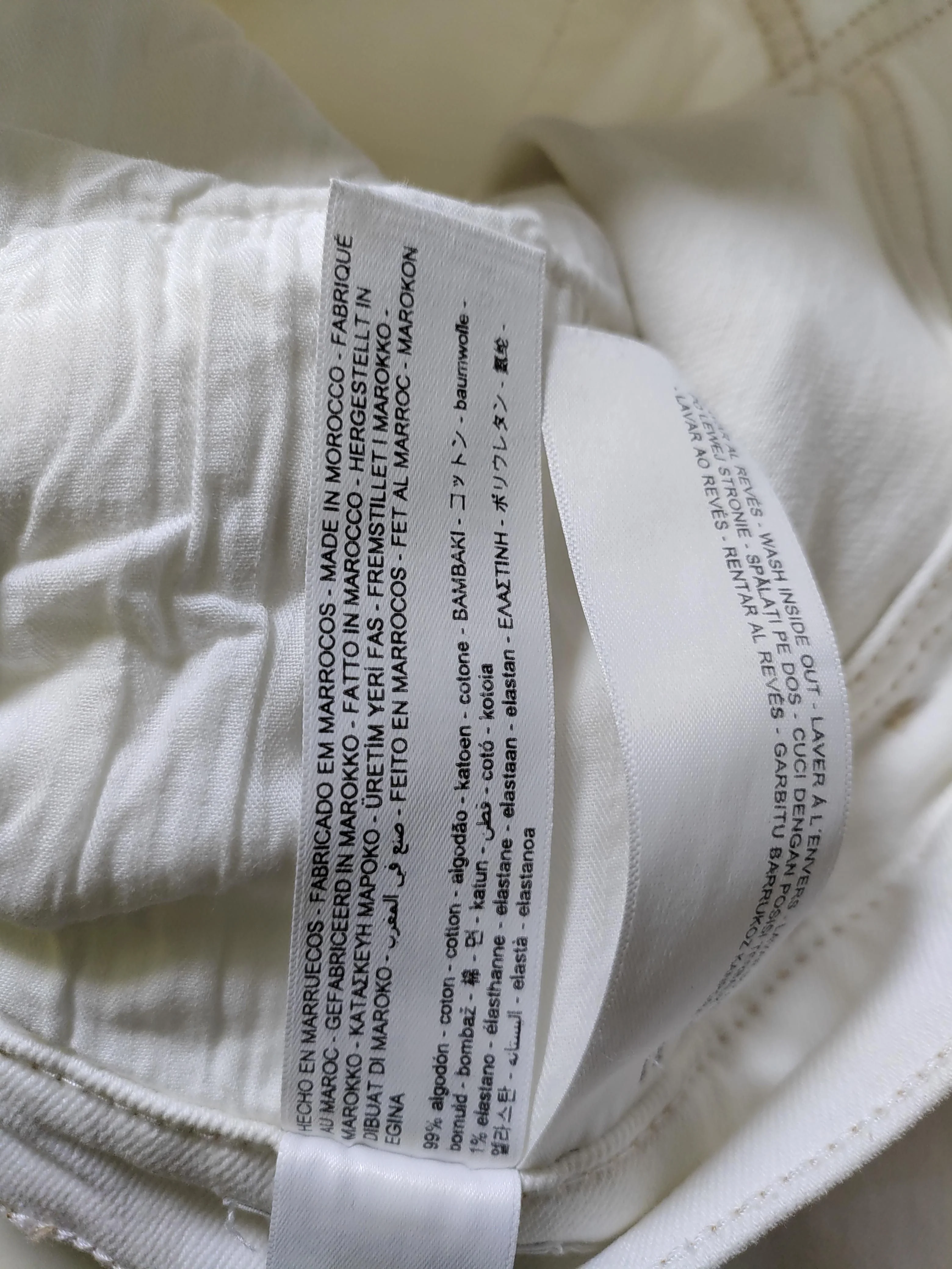 Massimo Dutti Women's Jeans UK 6 White Cotton with Elastane Straight - Image 6