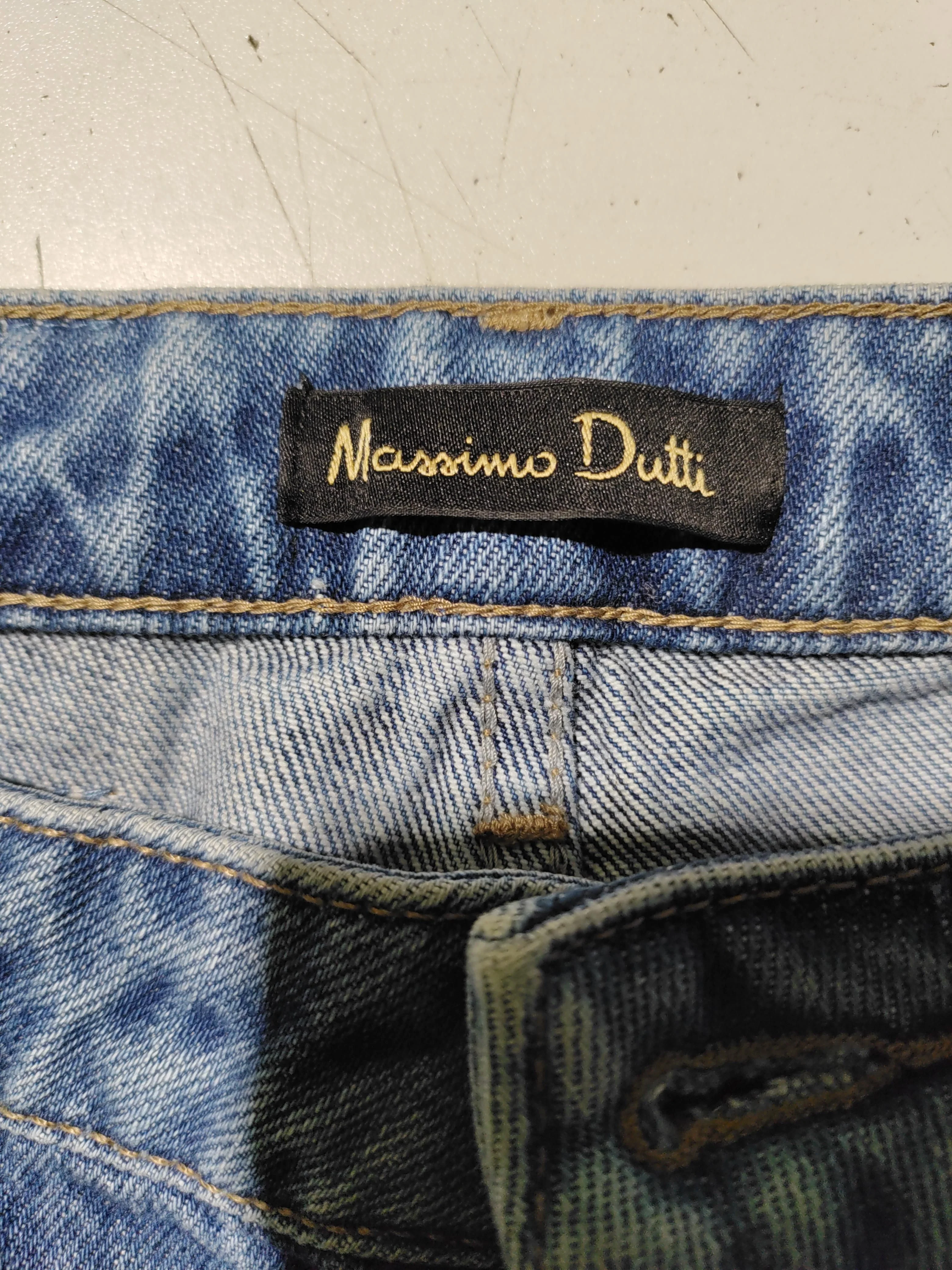 Massimo Dutti Women's Jeans UK 8 Blue 100% Cotton Wide-Leg - Image 5