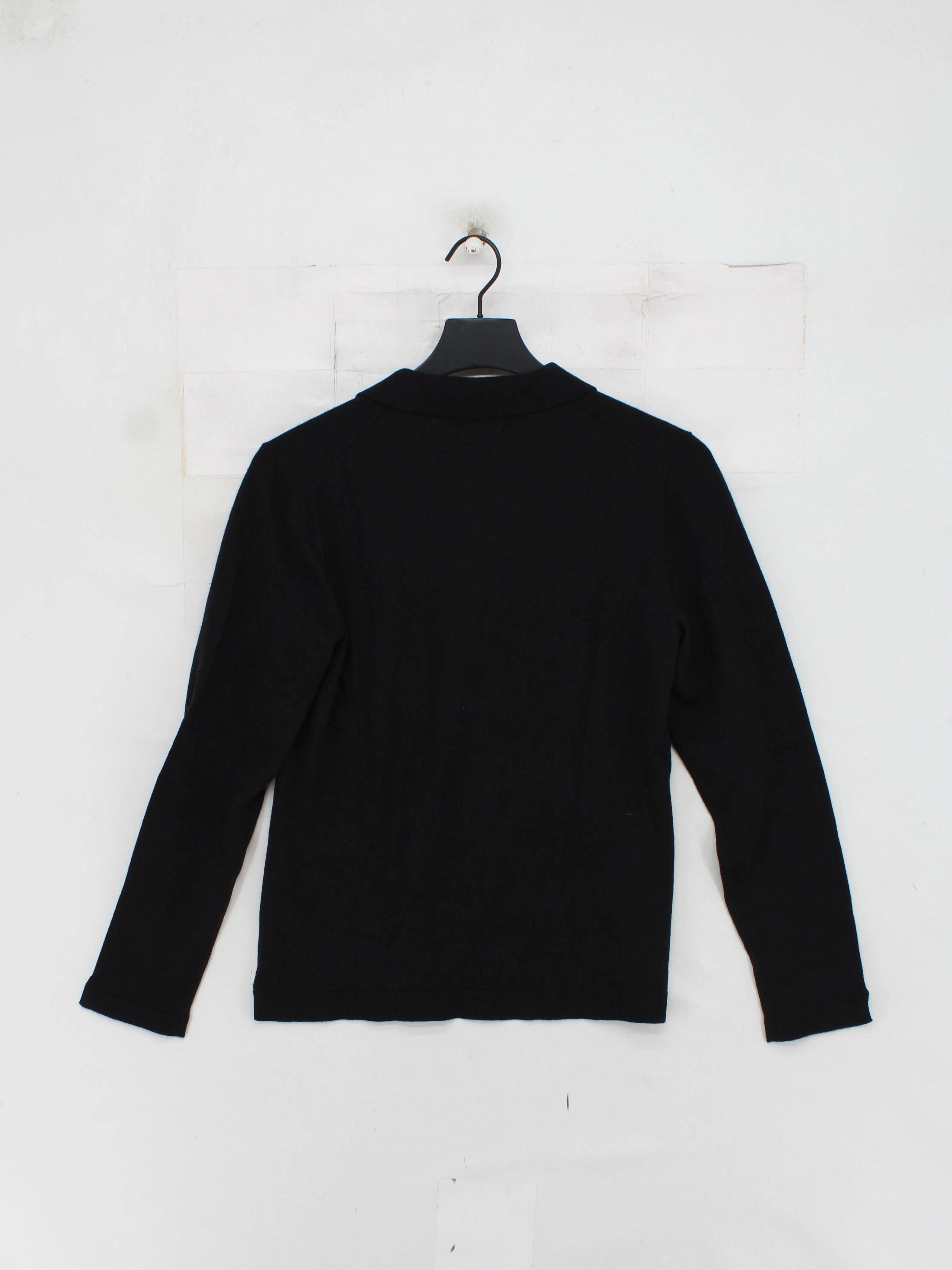 Massimo Dutti Women's Jumper M Black 100% Polyamide Collared Pullover - Image 2