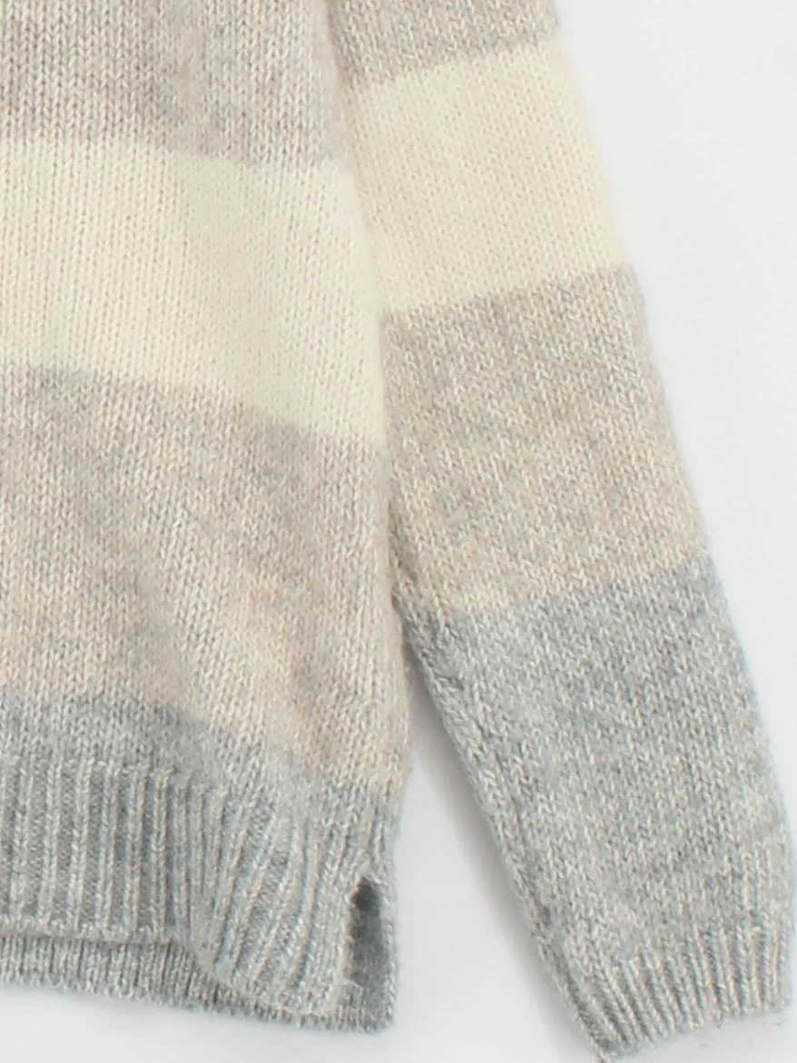 Massimo Dutti Women's Jumper S Multi Cotton with Polyamide, Wool Pullover - Image 4