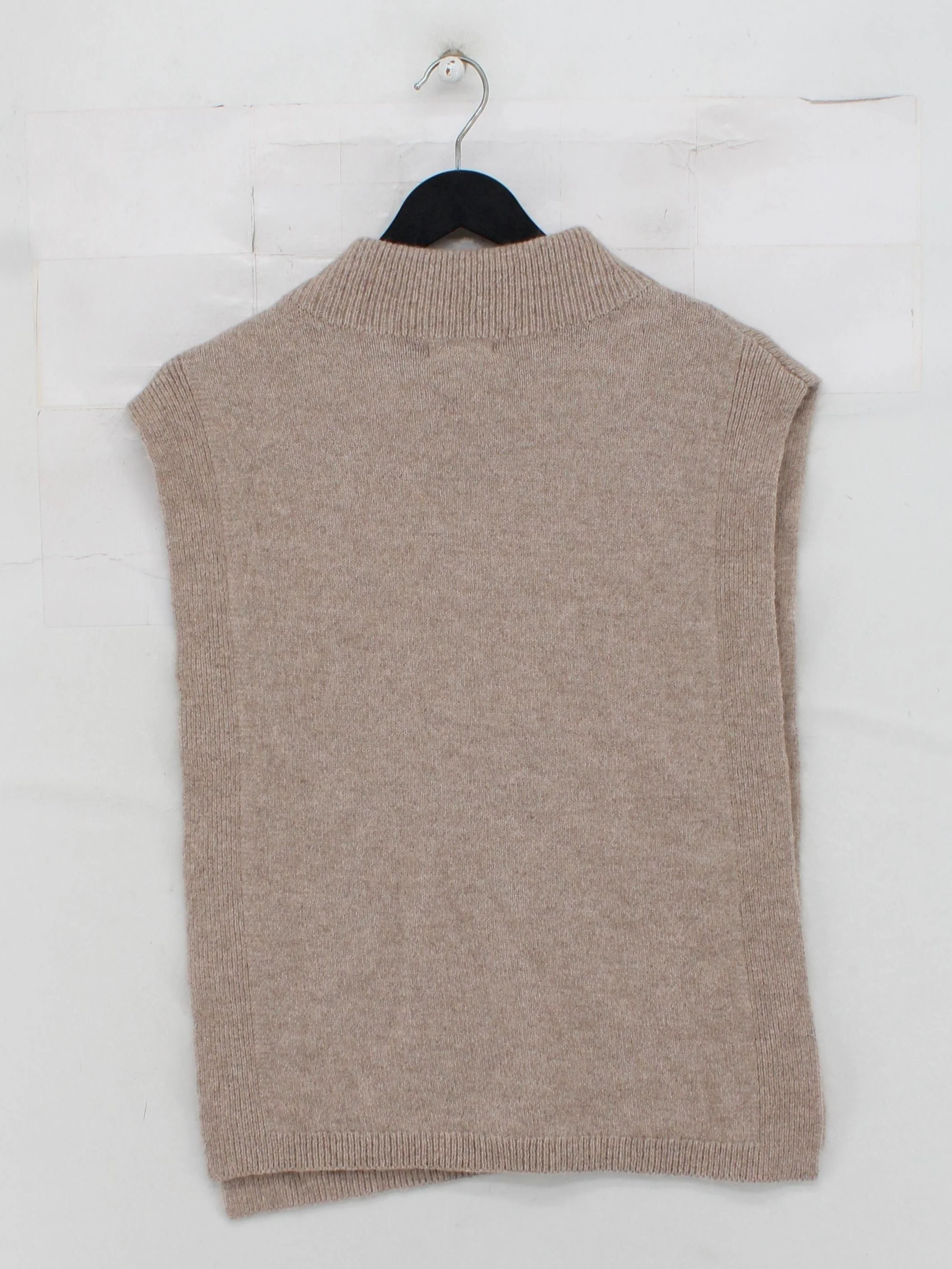 Massimo Dutti Women's Jumper Tan 100% Wool High Neck Vest - Image 2
