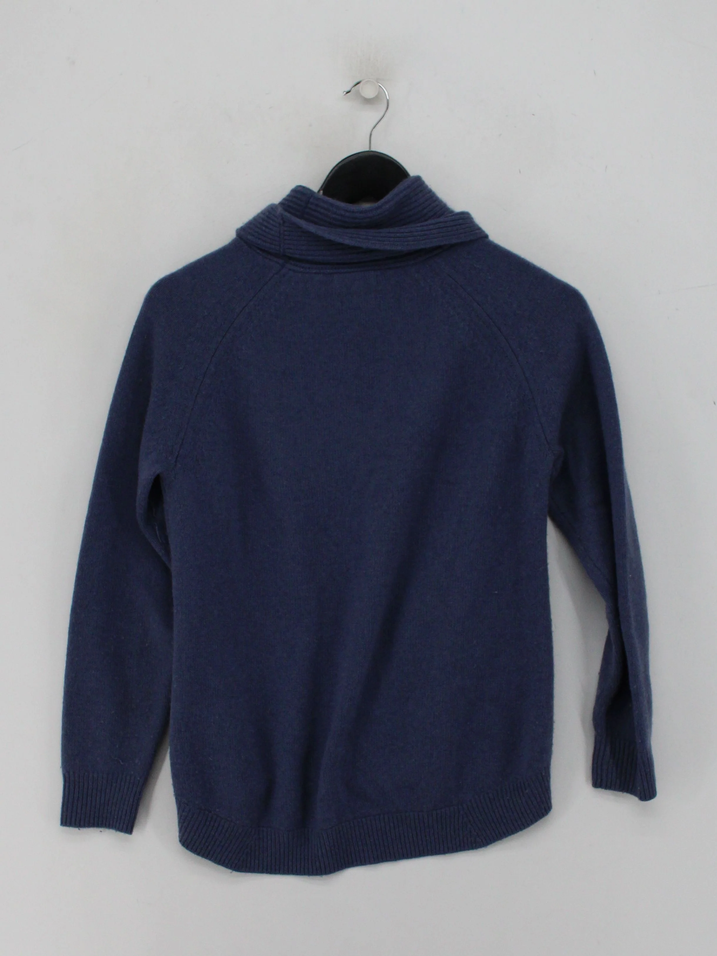 Massimo Dutti Women's Jumper XS Blue Cashmere with Polyamide Roll Neck Pullover - Image 2
