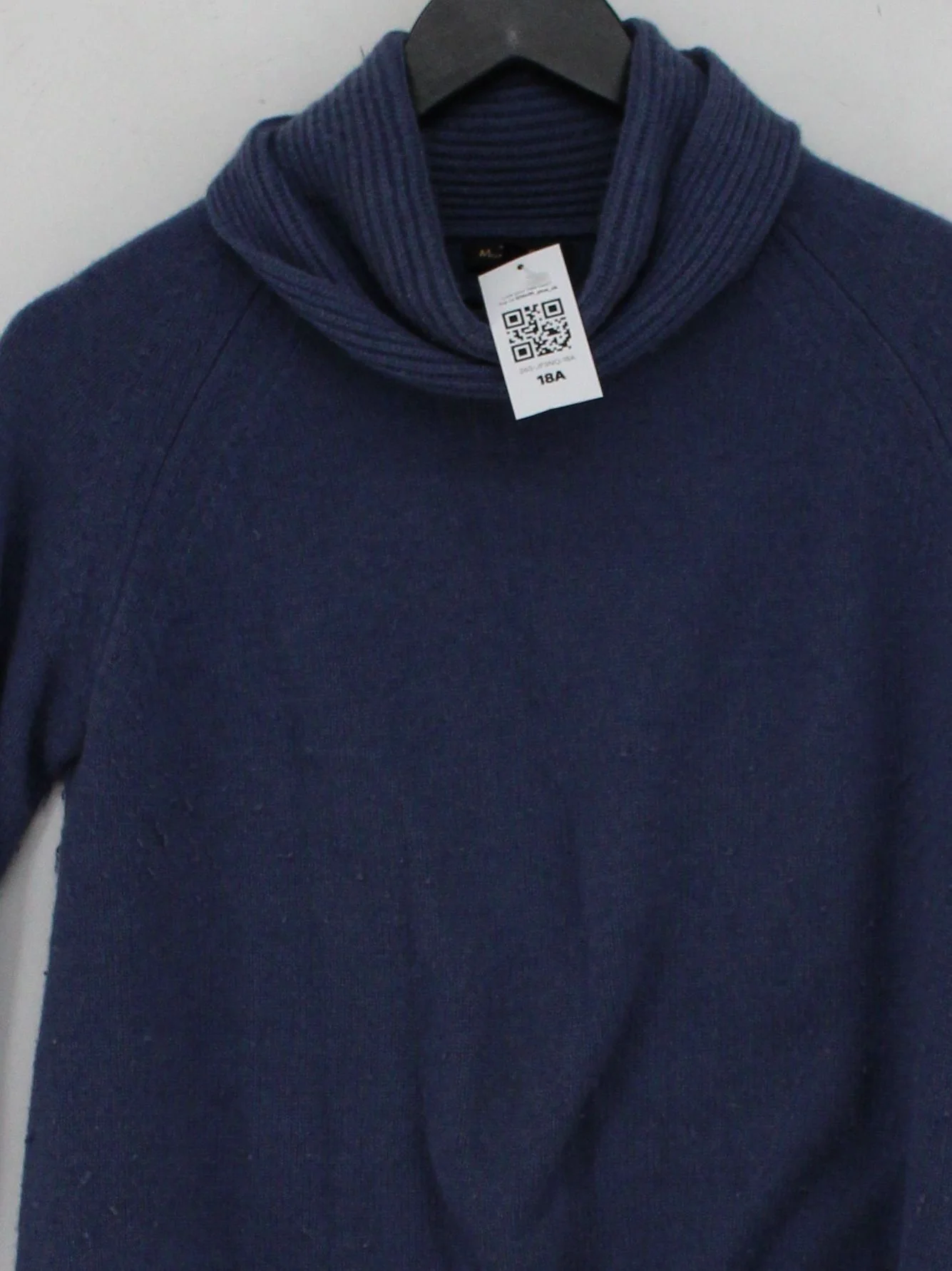 Massimo Dutti Women's Jumper XS Blue Cashmere with Polyamide Roll Neck Pullover - Image 3