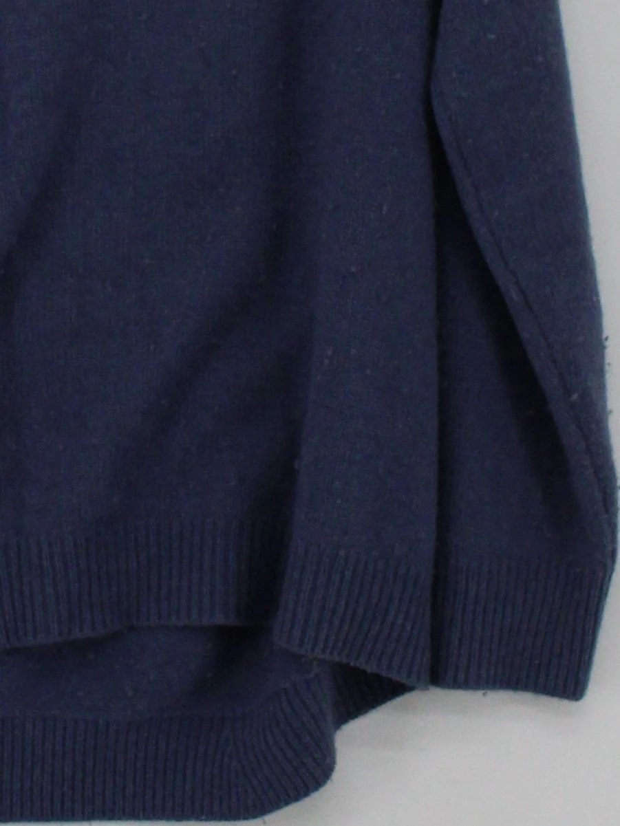 Massimo Dutti Women's Jumper XS Blue Cashmere with Polyamide Roll Neck Pullover - Image 4