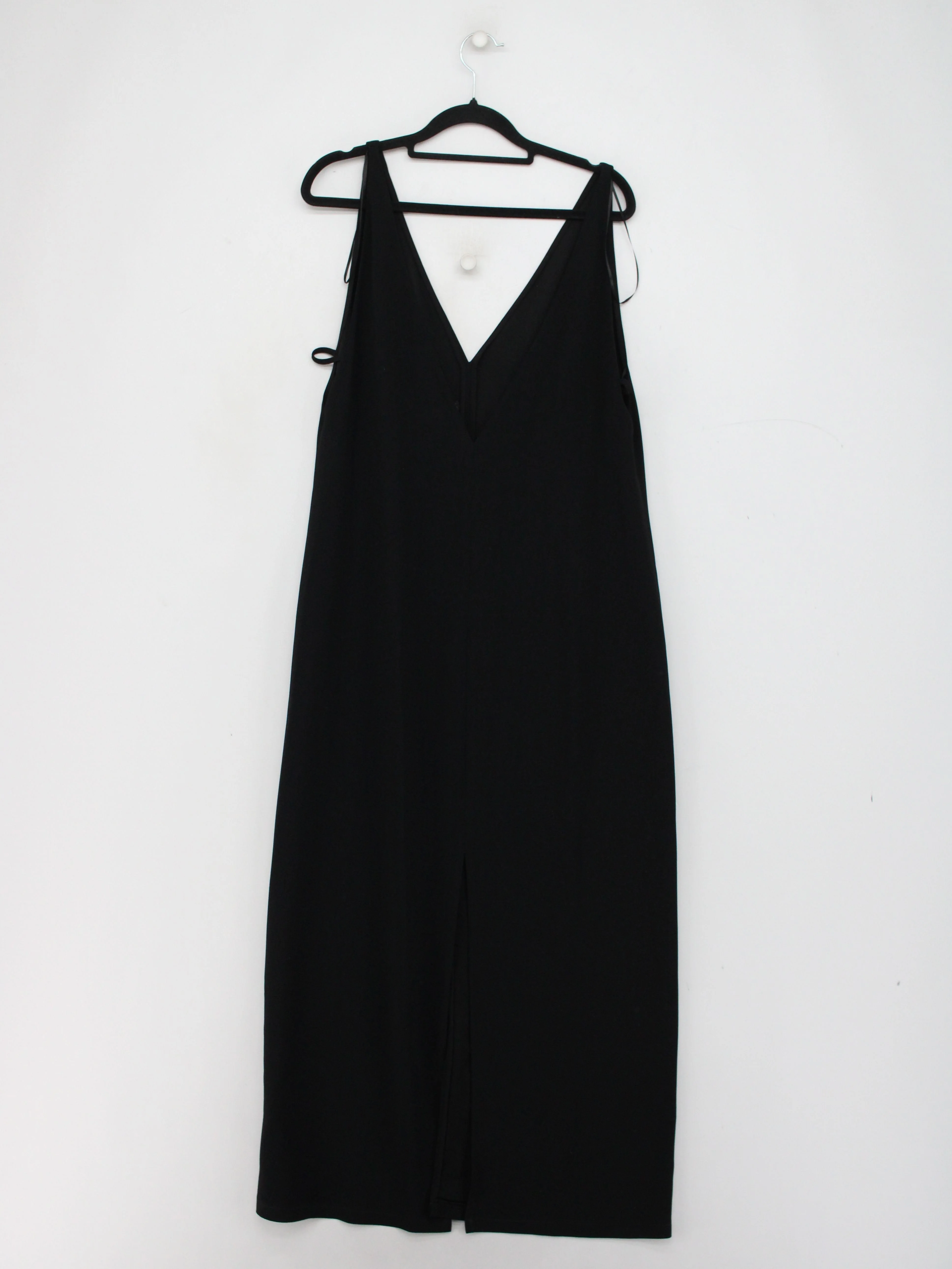 Massimo Dutti Women's Jumpsuit L Black Acetate with Viscose Wide-Leg Jumpsuit - Image 2