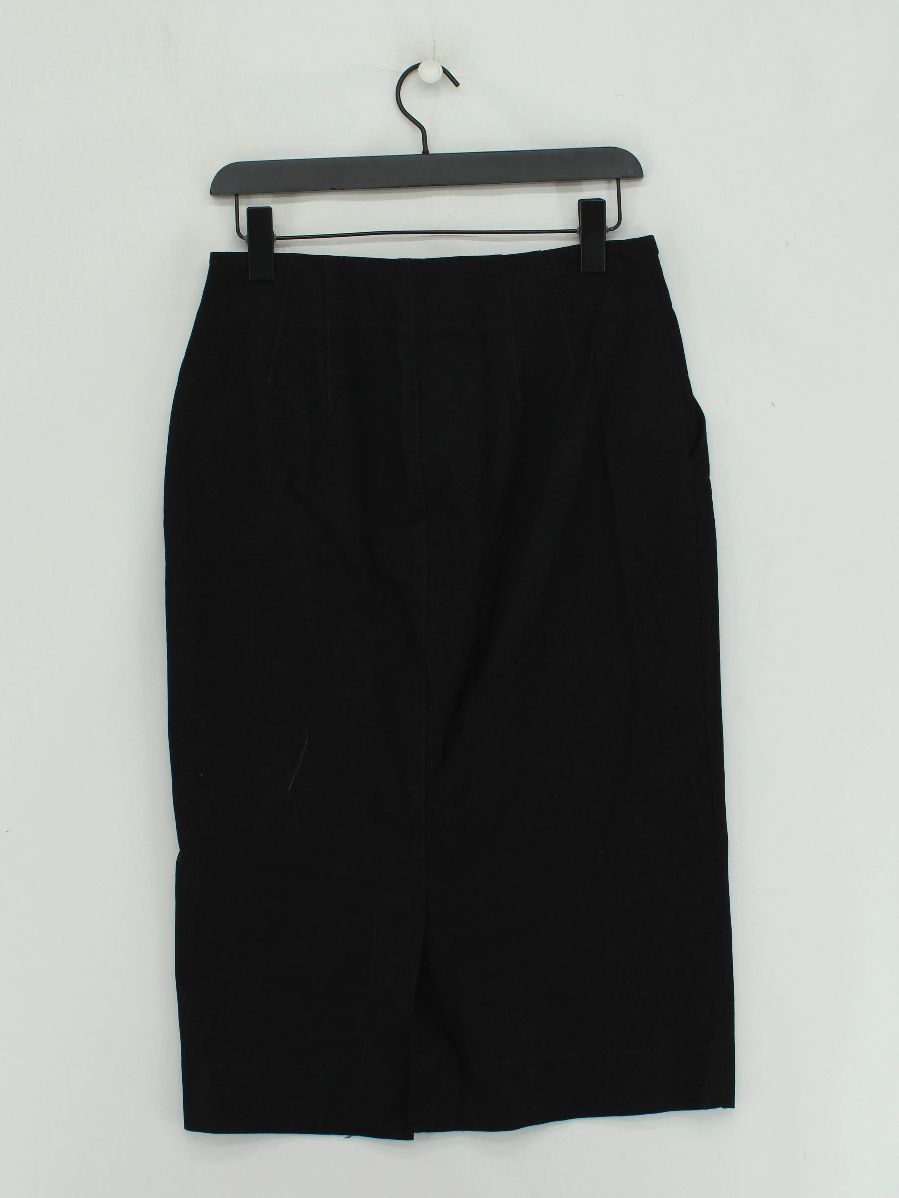 Massimo Dutti Women's Midi Skirt UK 12 Black Viscose - Image 2