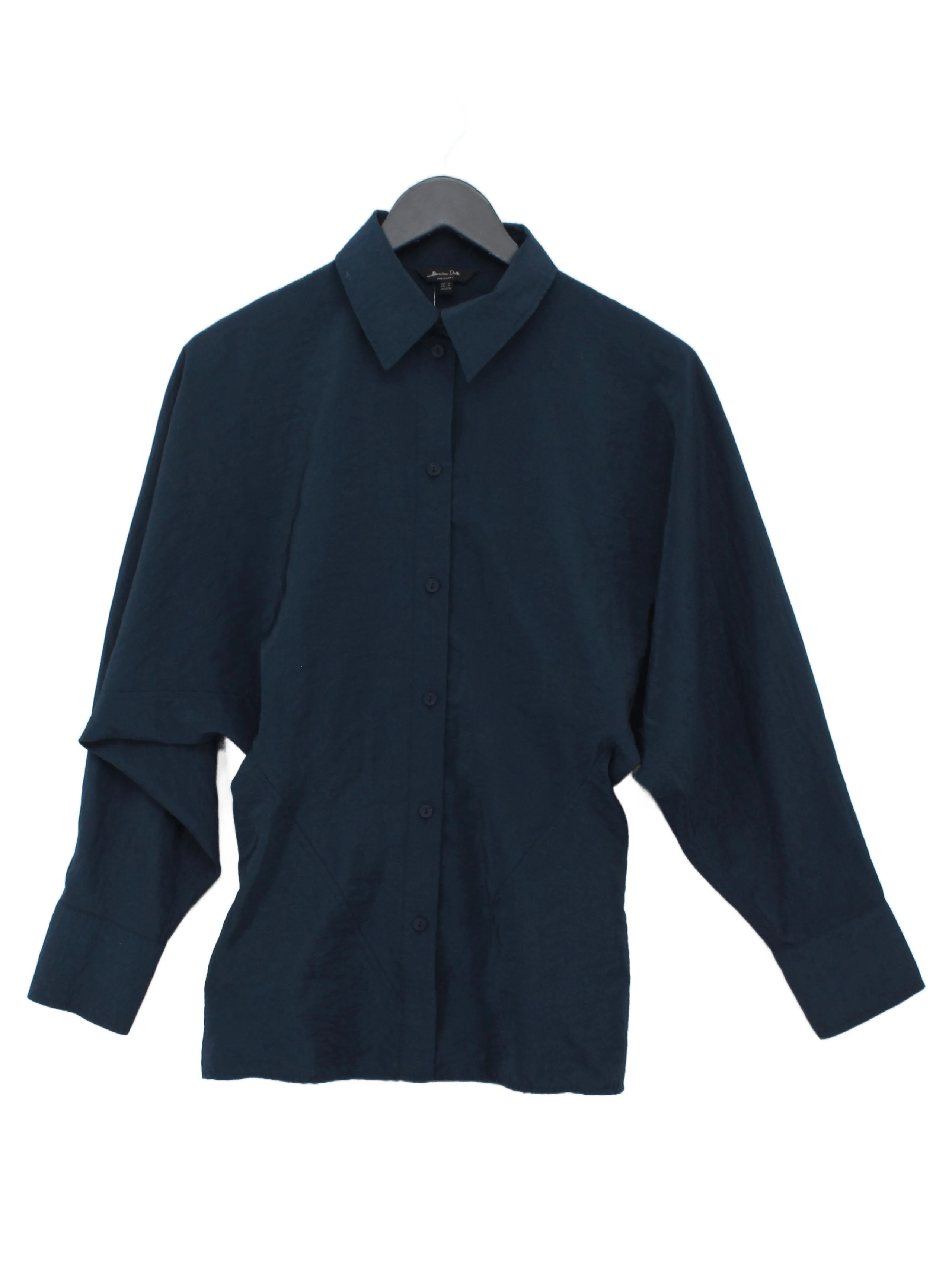 Massimo Dutti Women's Shirt XS Blue Polyester with Polyamide Basic