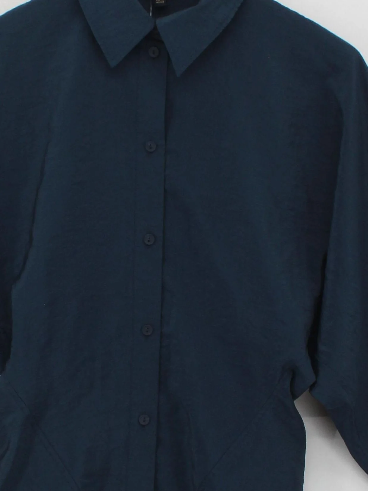 Massimo Dutti Women's Shirt XS Blue Polyester with Polyamide Basic - Image 3