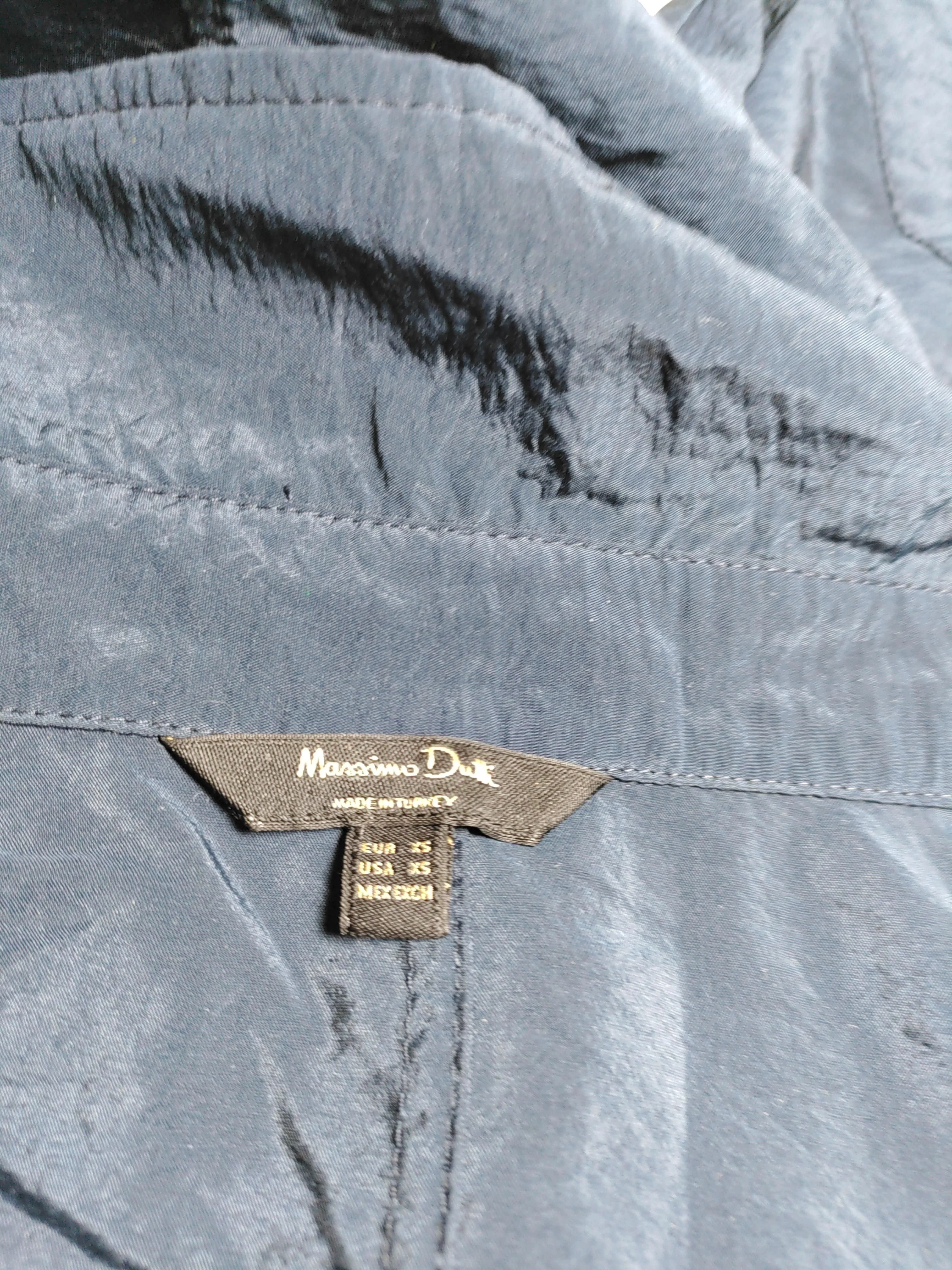 Massimo Dutti Women's Shirt XS Blue Polyester with Polyamide Basic - Image 5