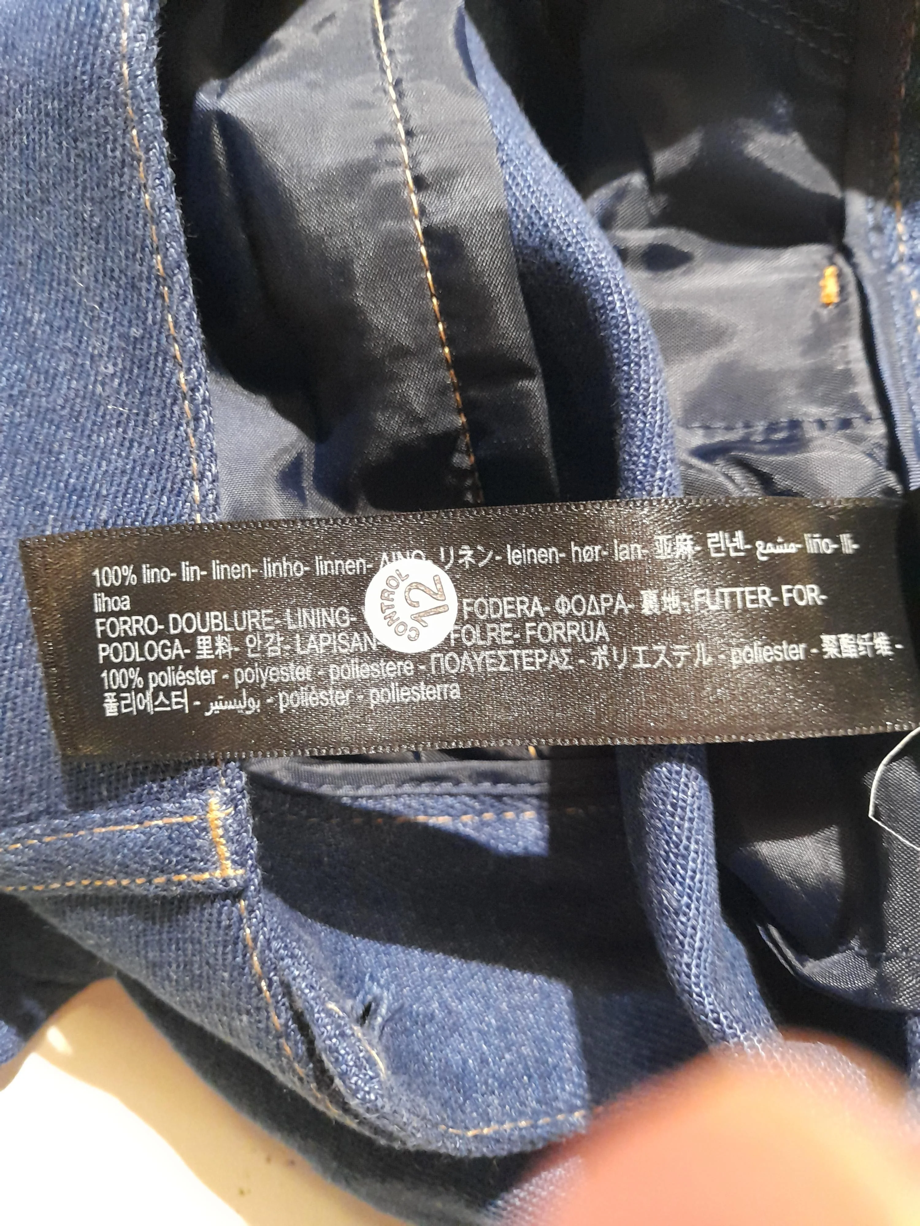 Massimo Dutti Women's Shorts UK 12 Blue Linen with Polyester Cargo - Image 6