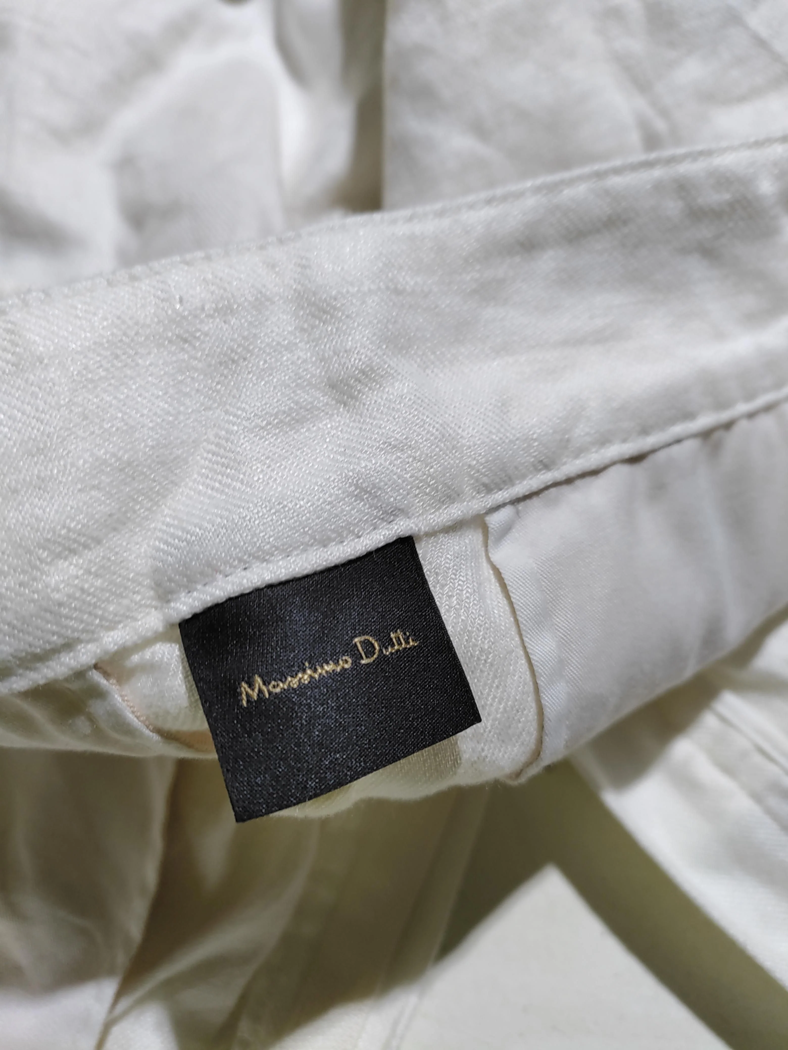 Massimo Dutti Women's Shorts UK 8 Cream Linen with Cotton, Polyester Cut-Off - Image 5