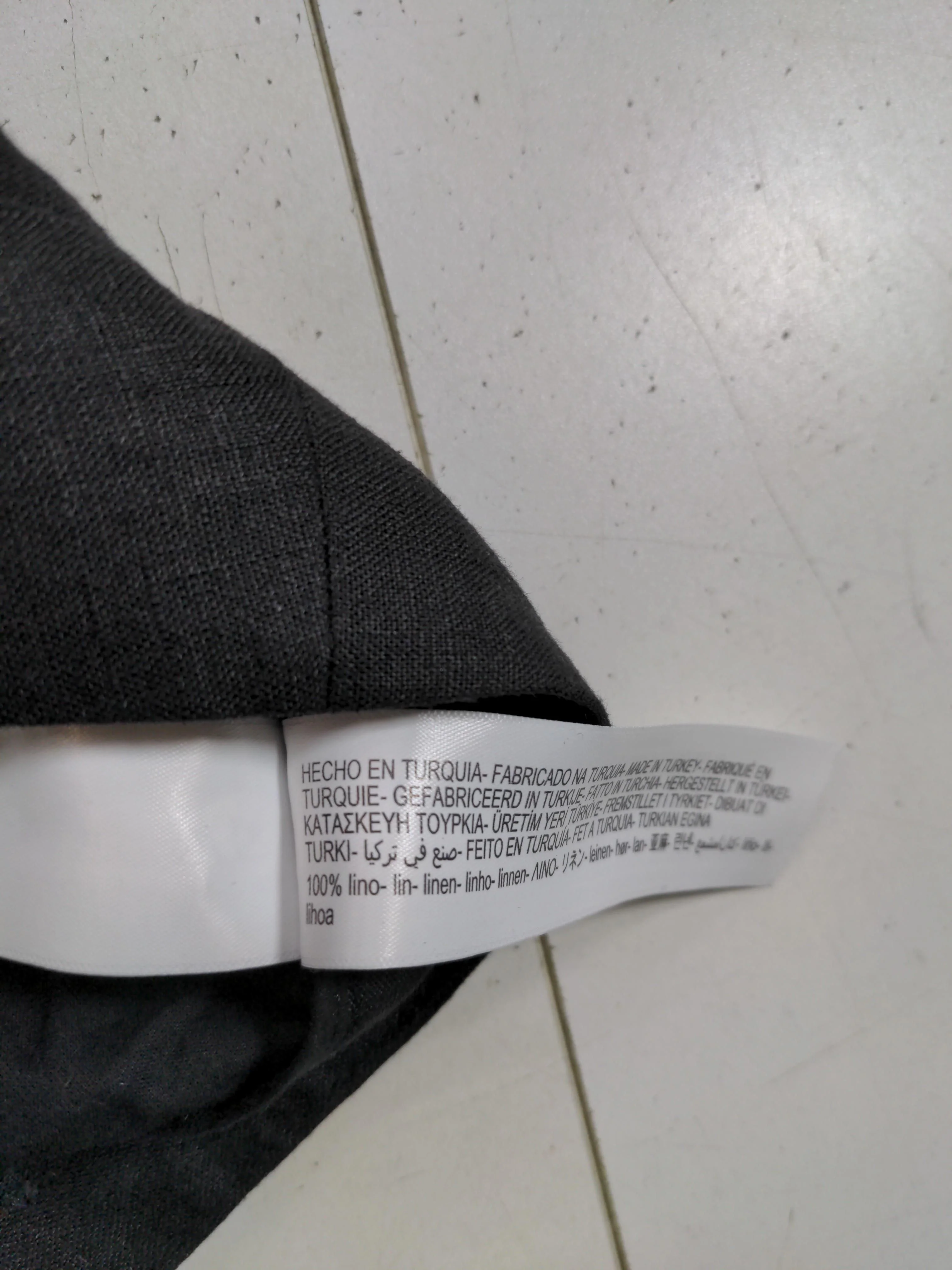 Massimo Dutti Women's Suit Trousers UK 10 Black 100% Linen Wide-Leg Dress Pants - Image 6