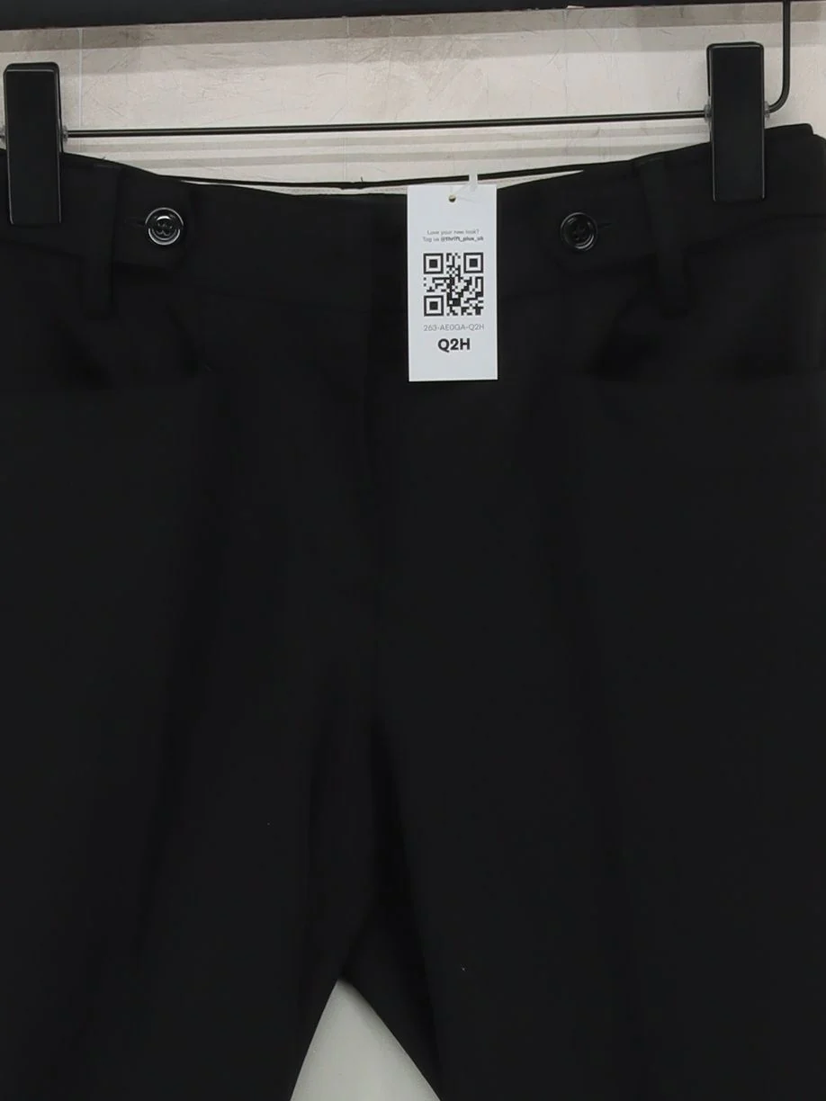 Massimo Dutti Women's Suit Trousers W 26 in Black 100% Acetate Dress Pants - Image 3