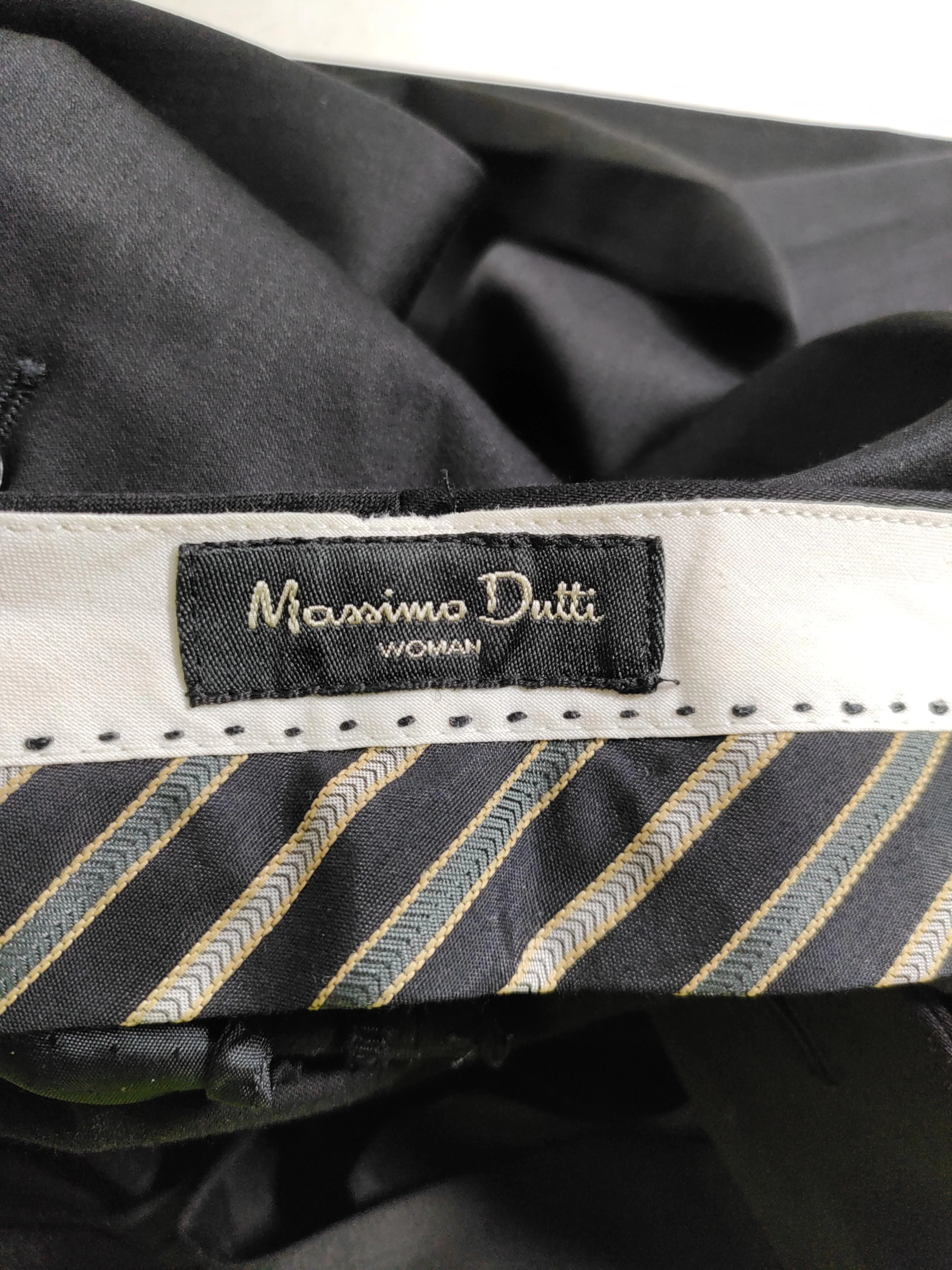 Massimo Dutti Women's Suit Trousers W 26 in Black 100% Acetate Dress Pants - Image 5