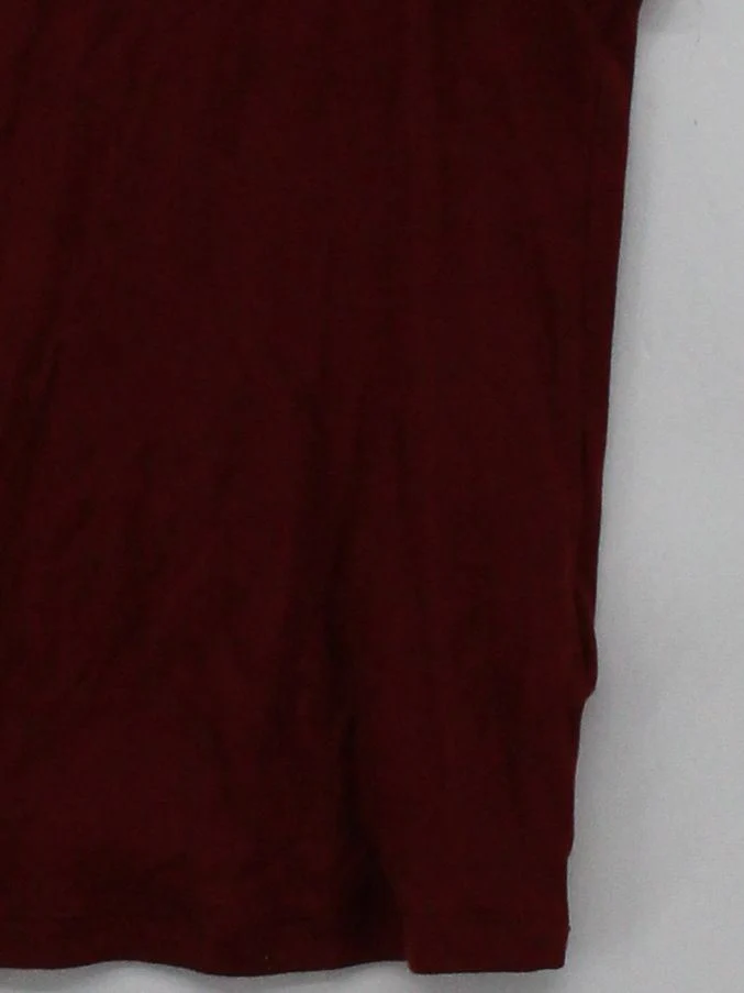 Massimo Dutti Women's T-Shirt L Red 100% Other Sleeveless Round Neck Basic - Image 4